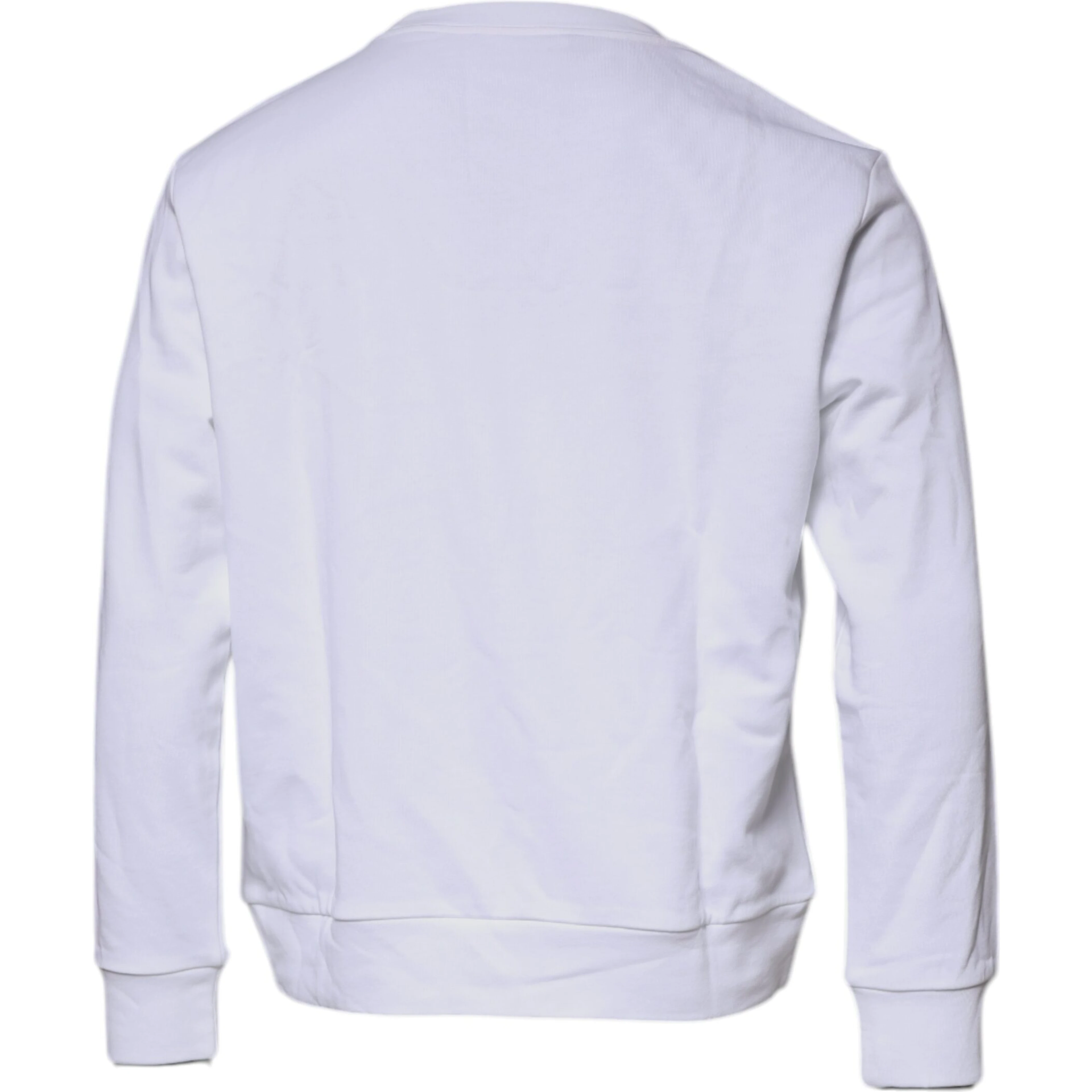 White Medusa Embroidery Crew Neck Pullover Sweater