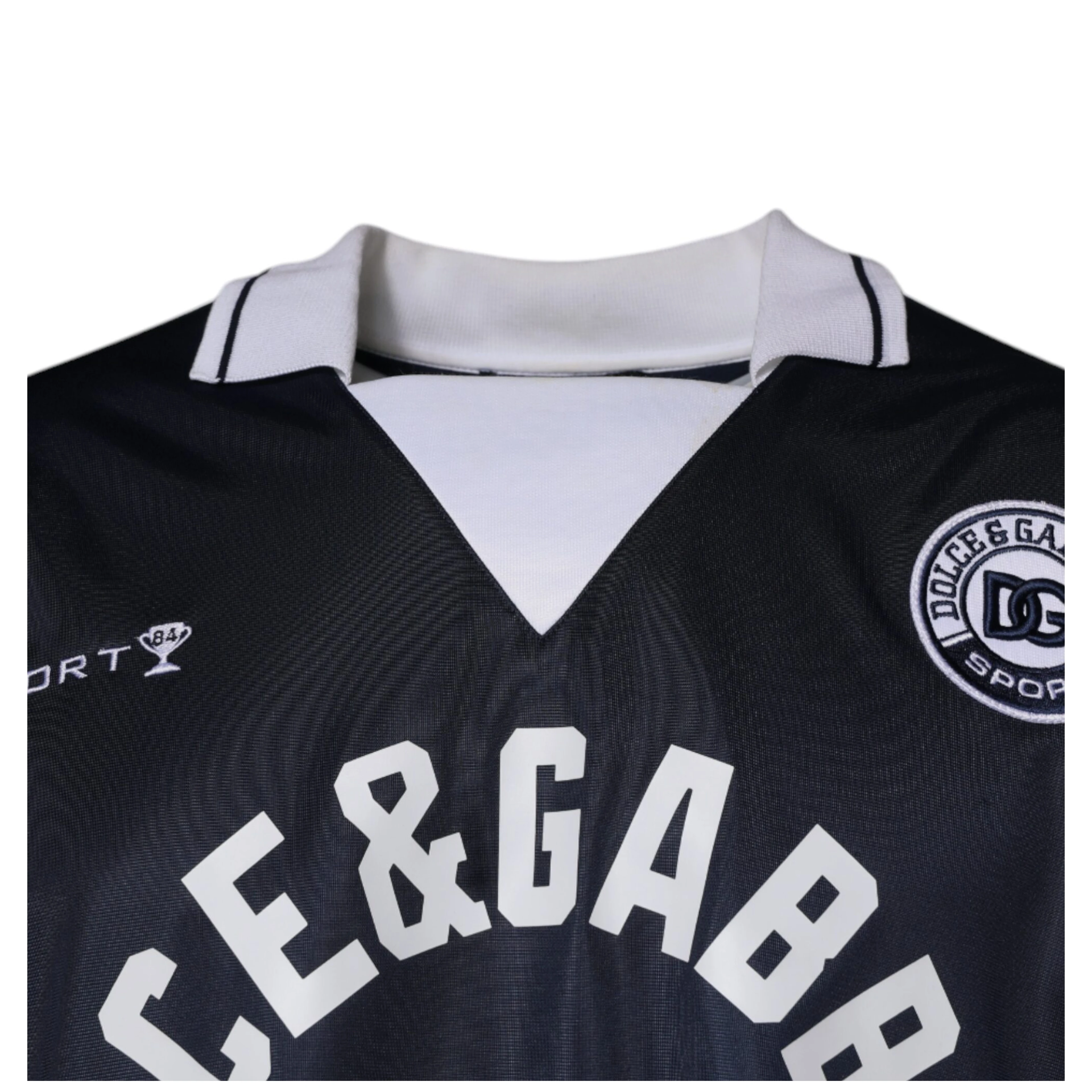 Blue Logo Jersey Collared Pullover Sweater