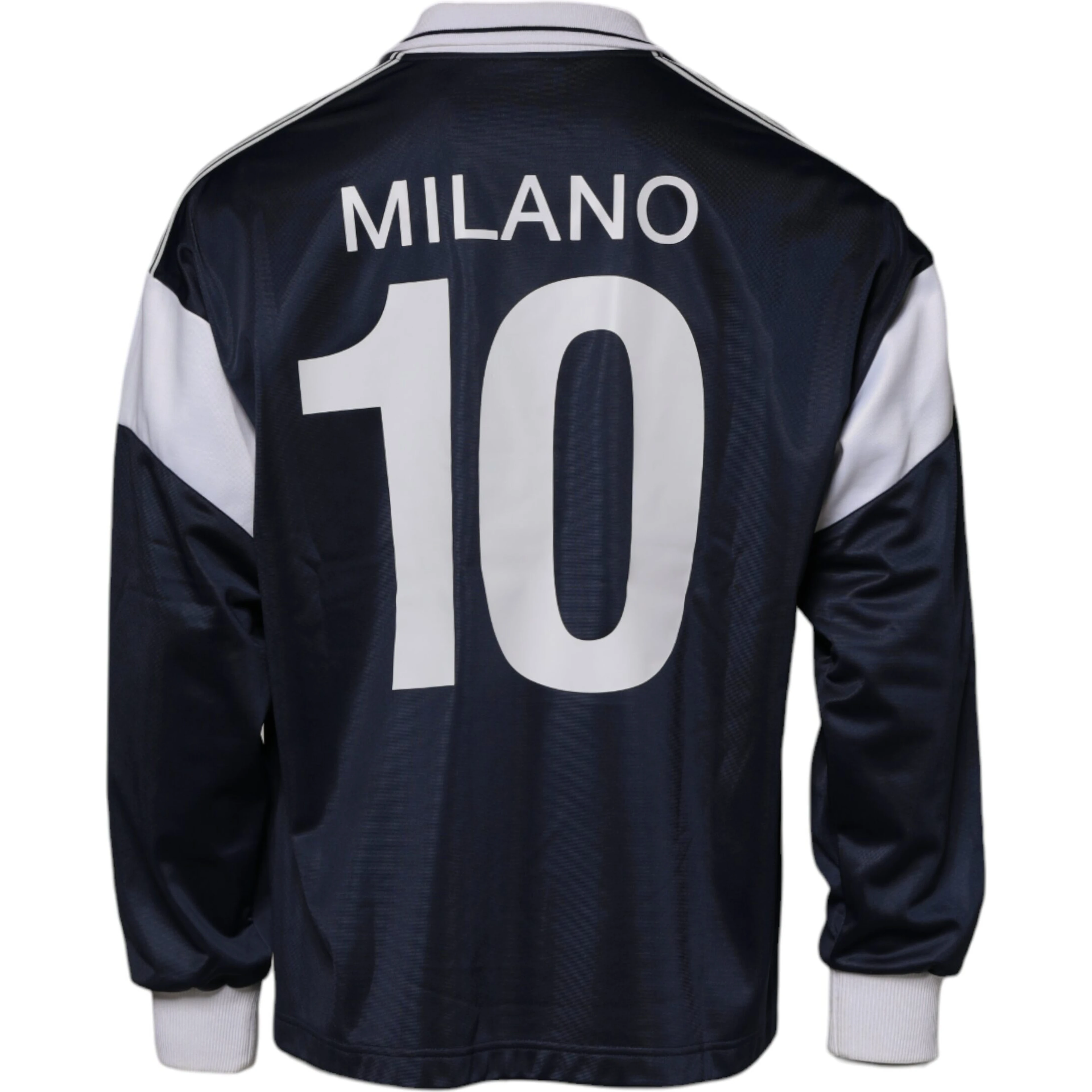 Blue Logo Jersey Collared Pullover Sweater