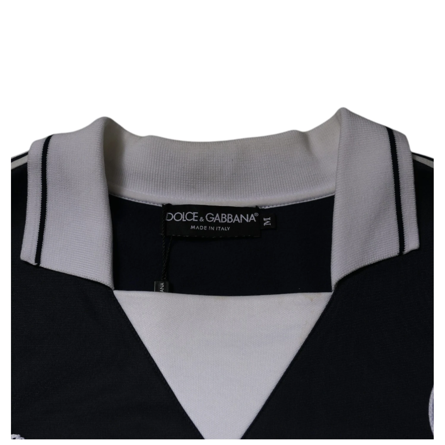 Blue Logo Jersey Collared Pullover Sweater