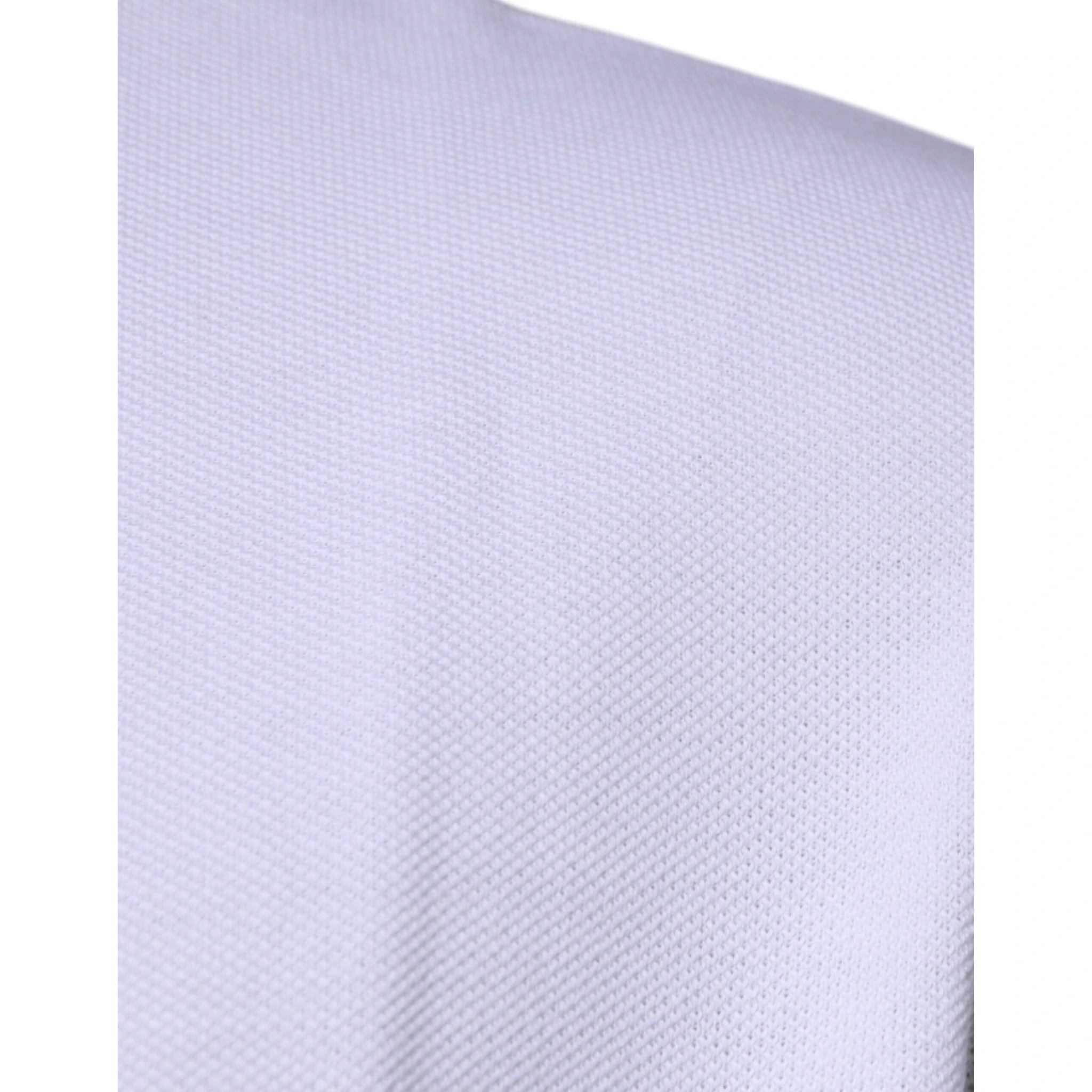 White Viscose Collared Men Polo Short Sleeves T-shirt