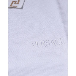 White Viscose Collared Men Polo Short Sleeves T-shirt