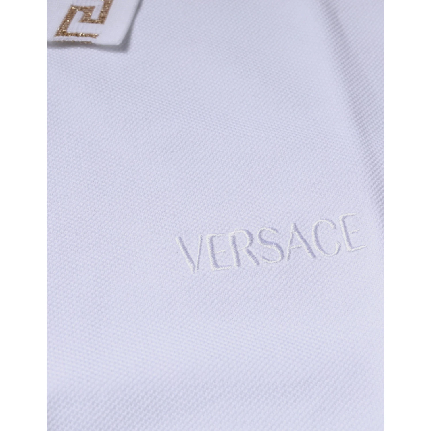 White Viscose Collared Men Polo Short Sleeves T-shirt