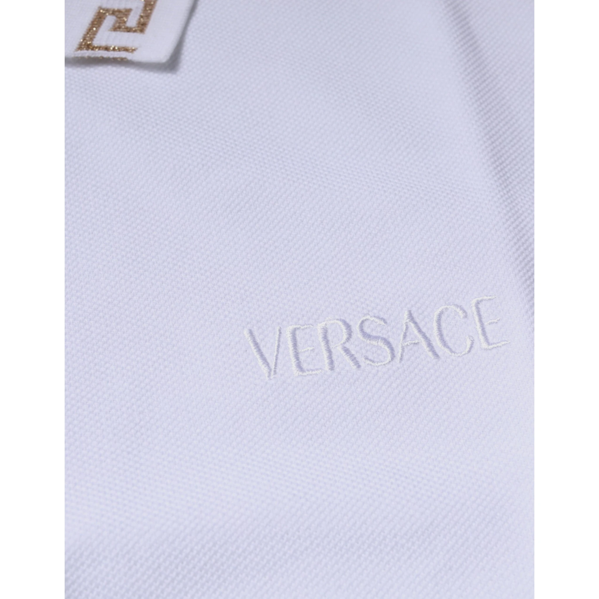 White Viscose Collared Men Polo Short Sleeves T-shirt