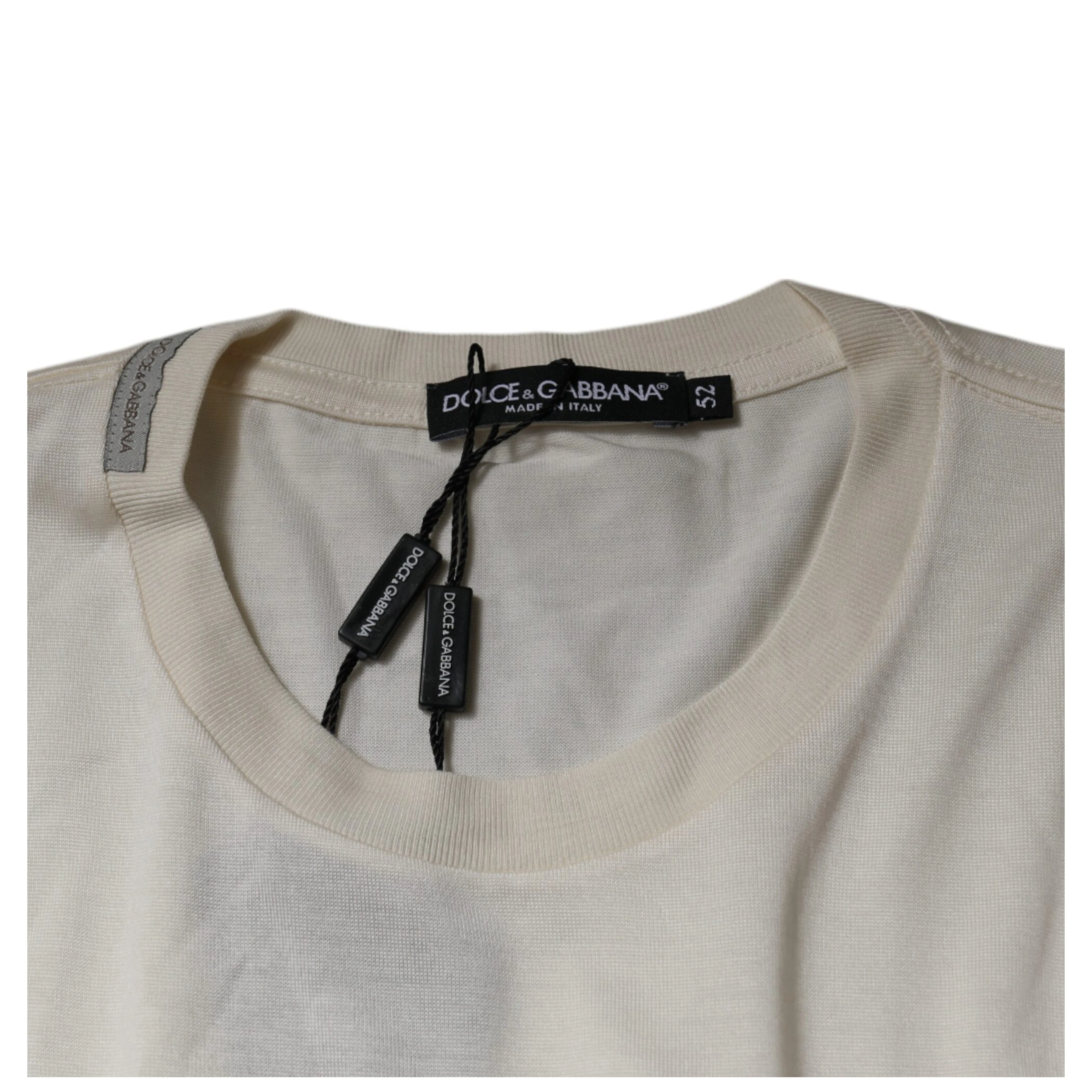 Off White Crew Neck Short Sleeve T-shirt