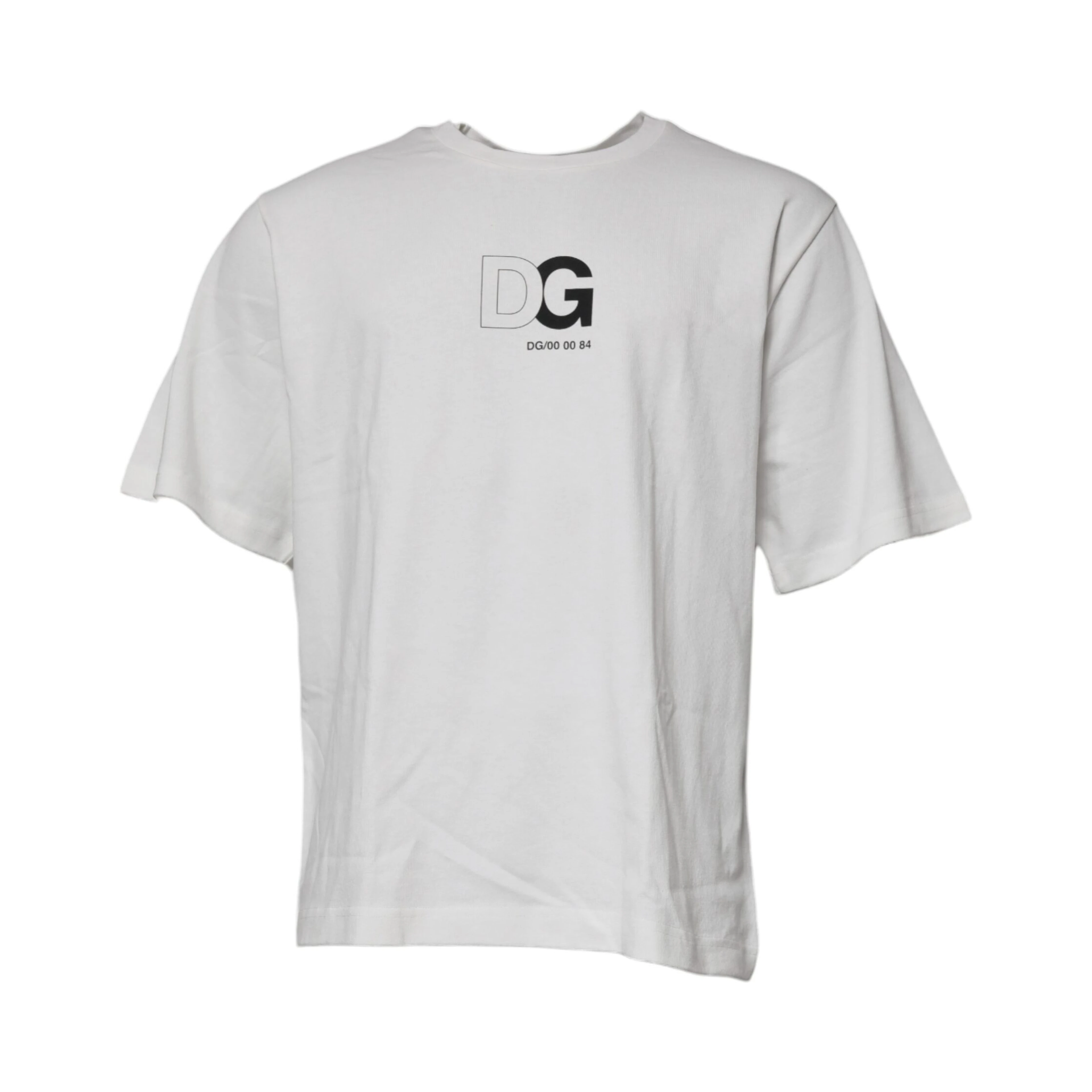 White DG Logo Crew Neck Short Sleeves T-shirt