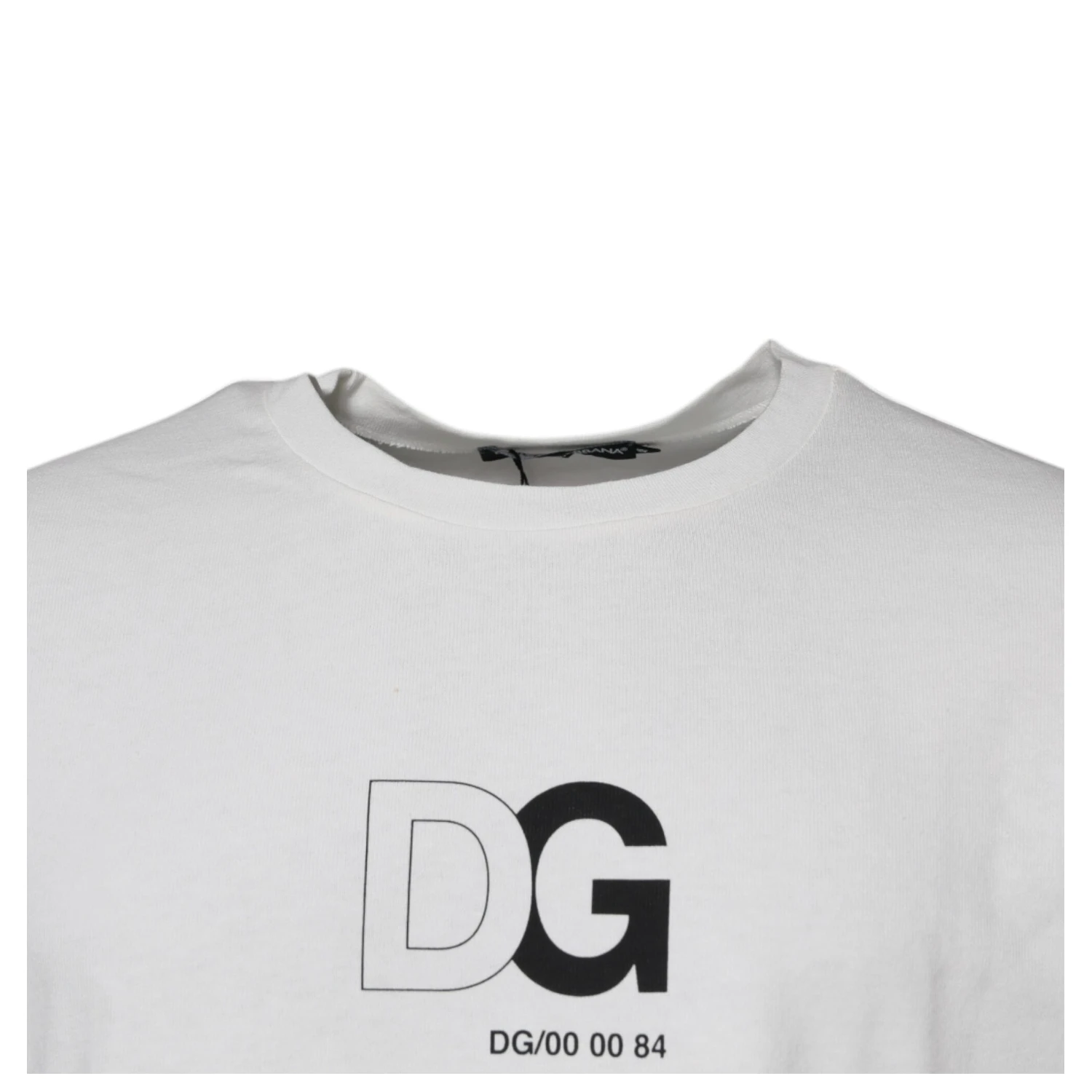 White DG Logo Crew Neck Short Sleeves T-shirt