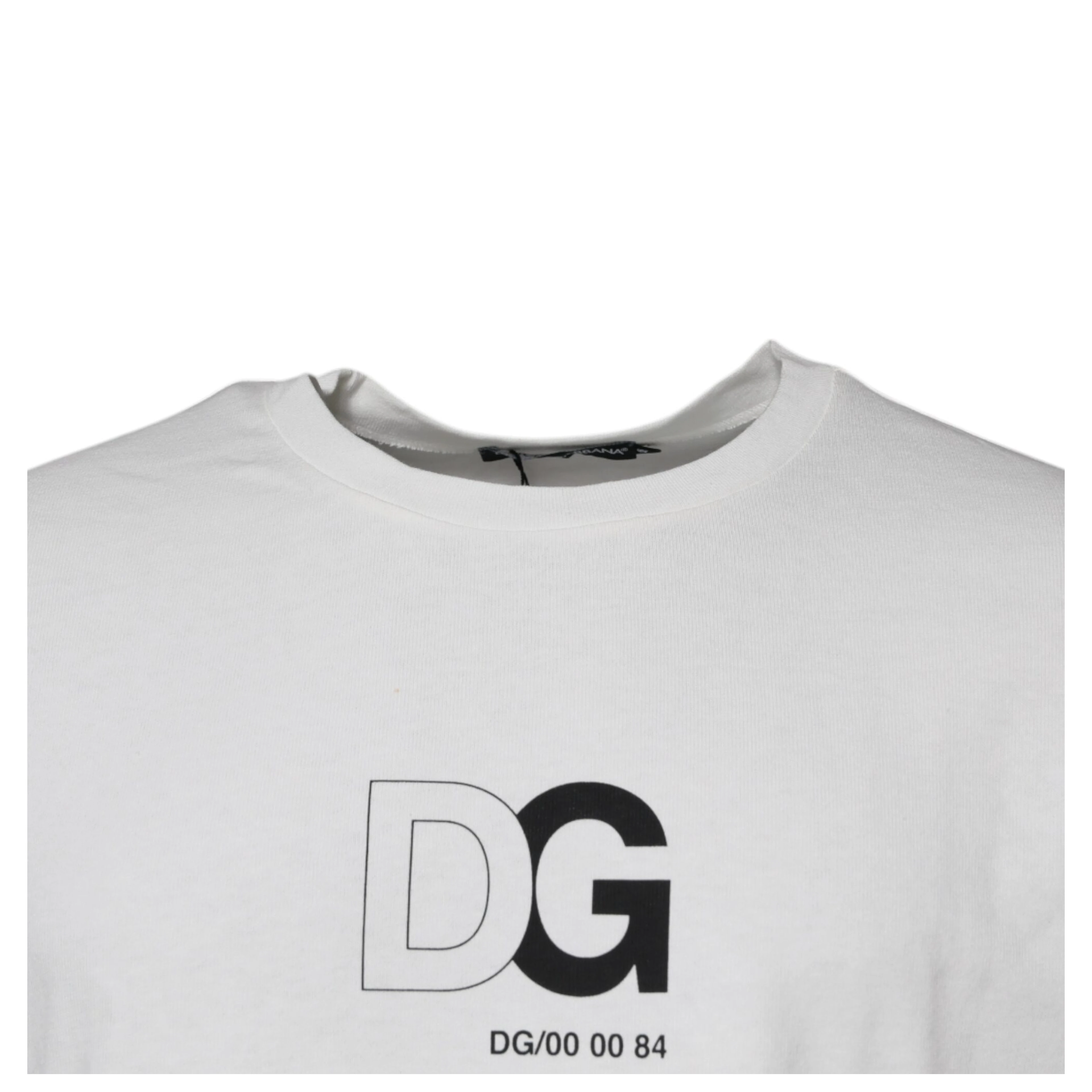 White DG Logo Crew Neck Short Sleeves T-shirt