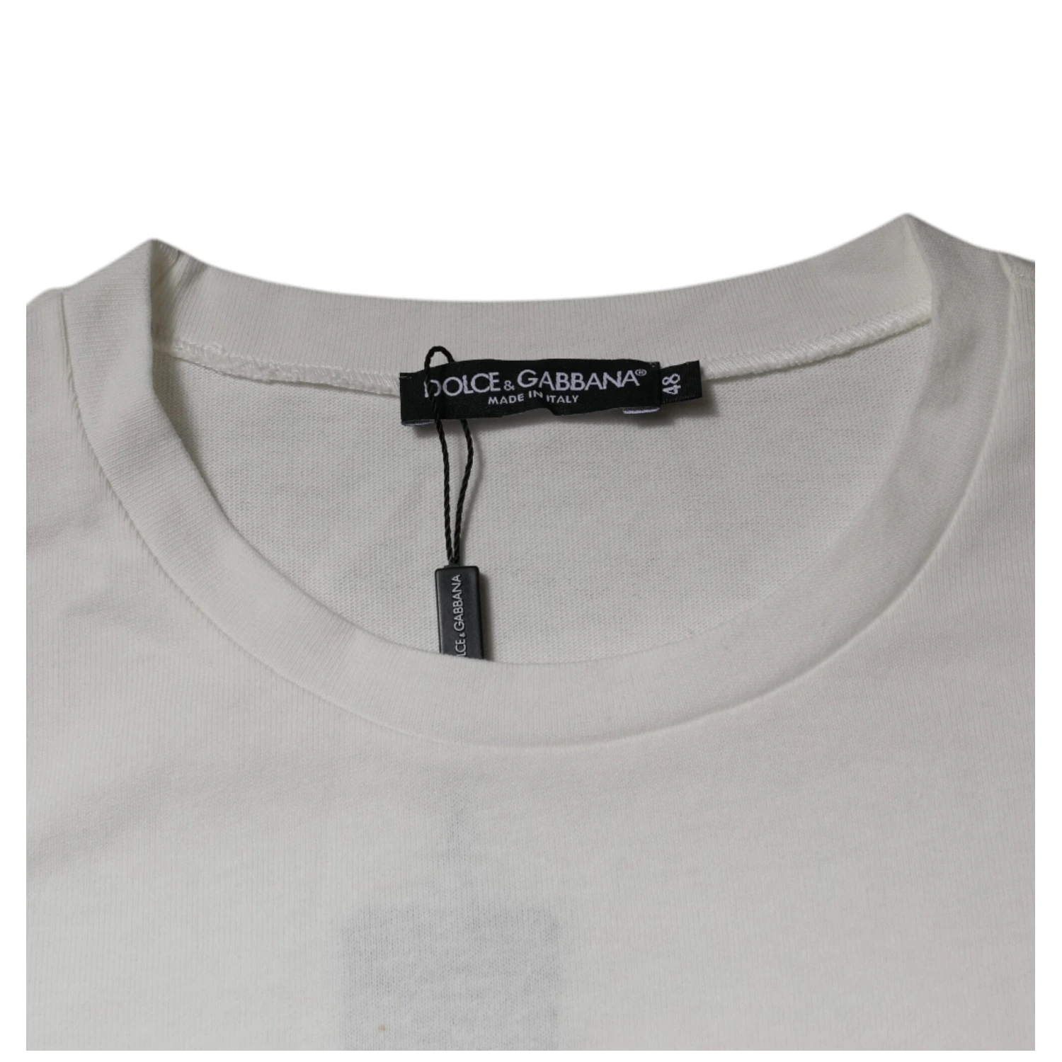 White DG Logo Crew Neck Short Sleeves T-shirt
