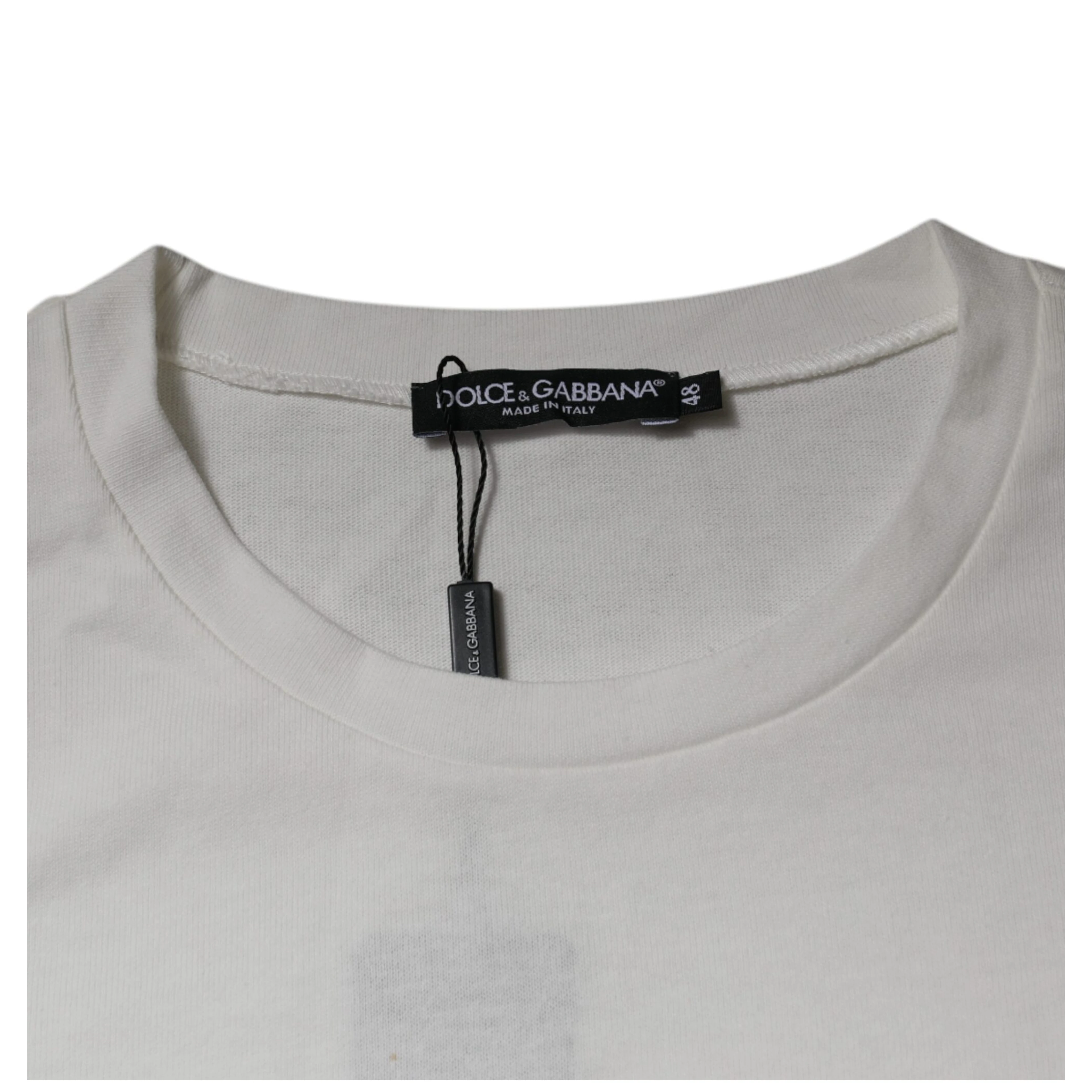 White DG Logo Crew Neck Short Sleeves T-shirt