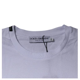 White Red Leopard Cotton Crew Neck T-shirt