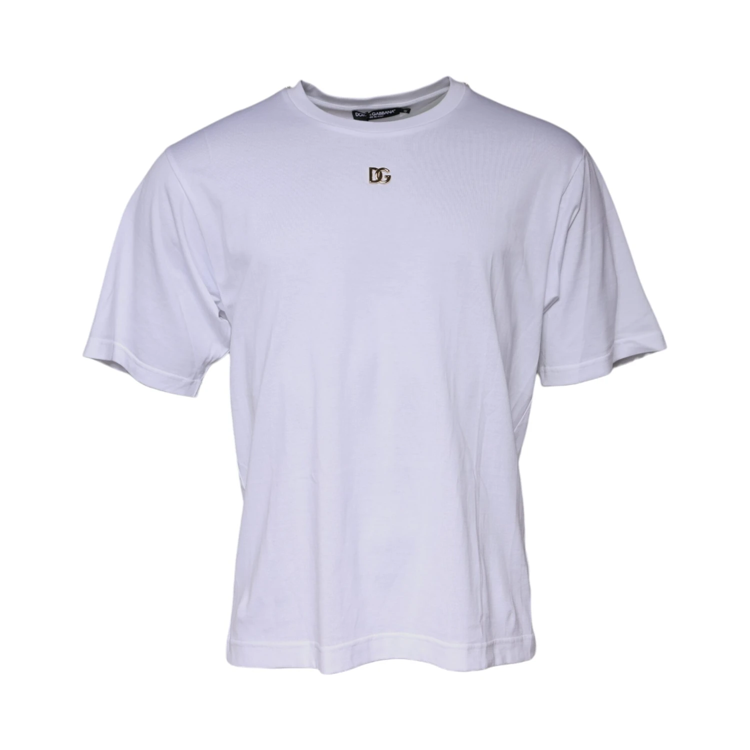 White DG Logo Crew Neck Short Sleeve T-shirt