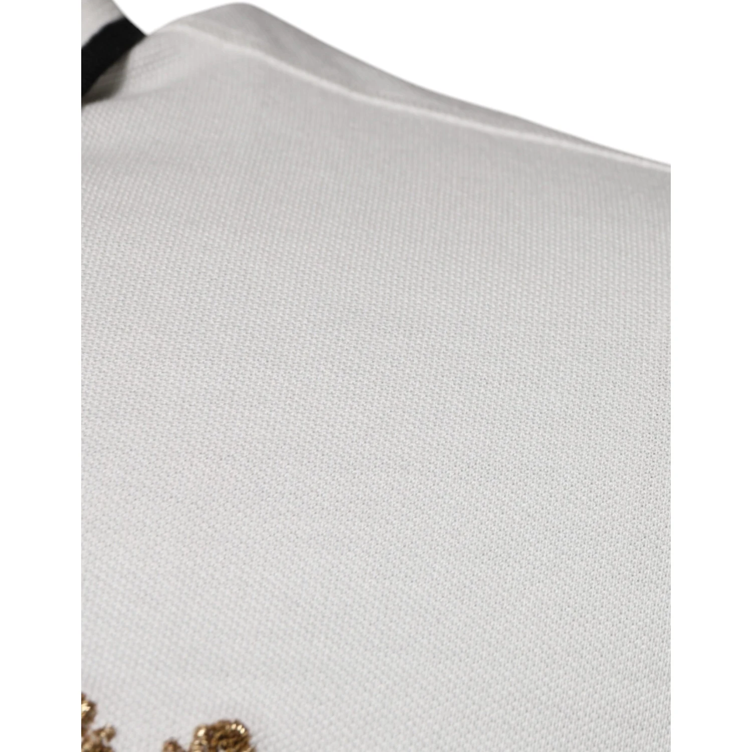 Off White Crown Cotton Collared Polo T-shirt