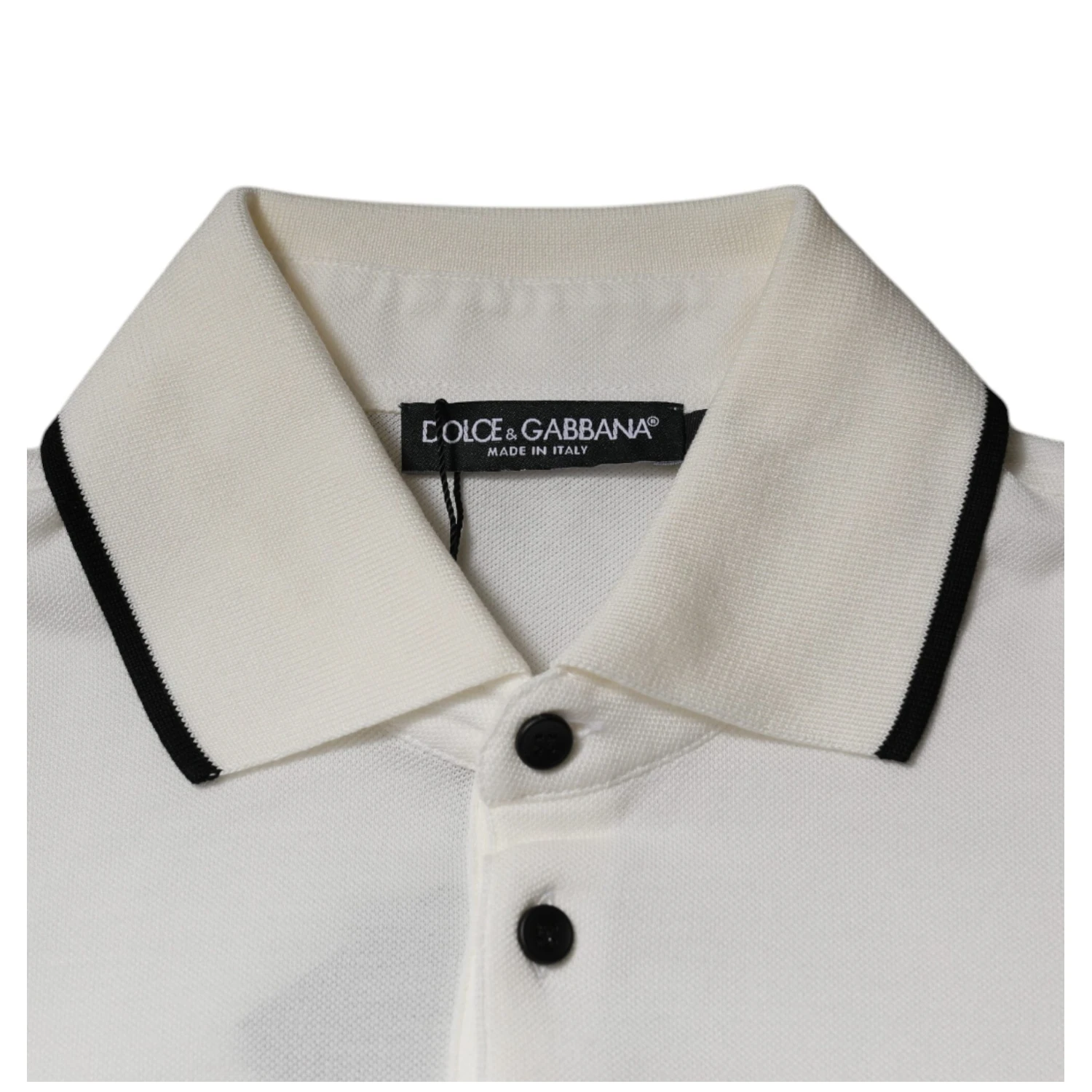 Off White Crown Cotton Collared Polo T-shirt