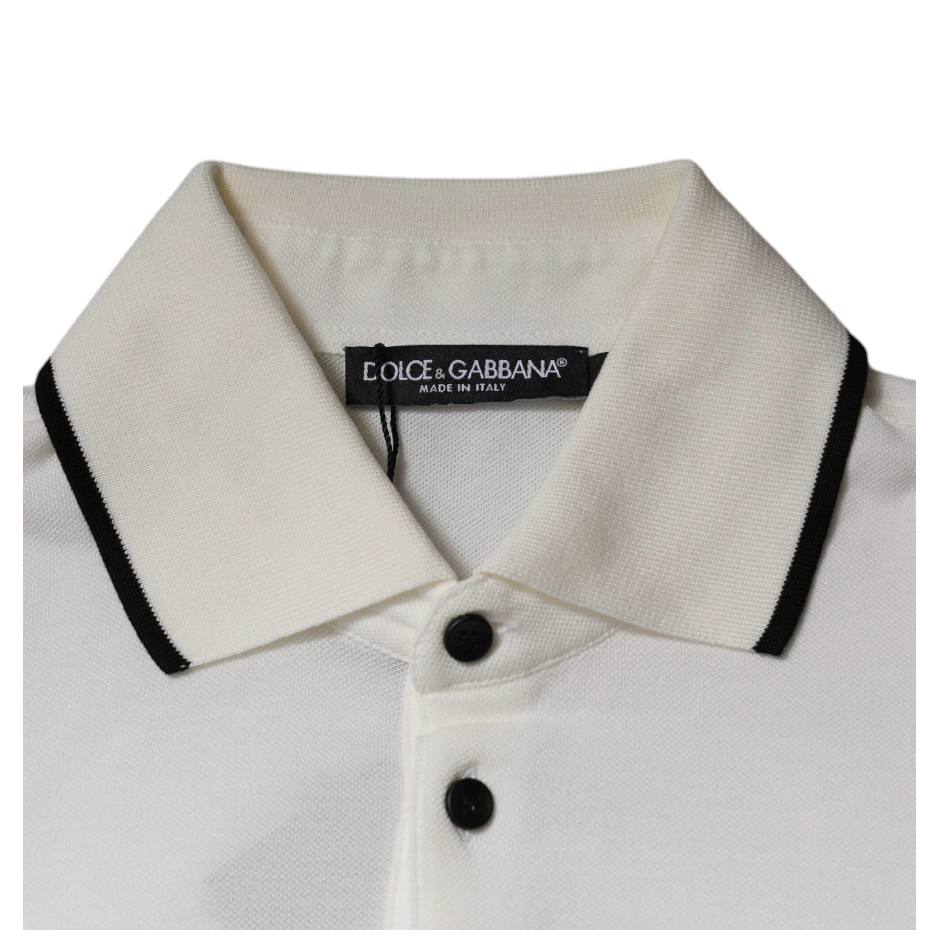 Off White Crown Cotton Collared Polo T-shirt