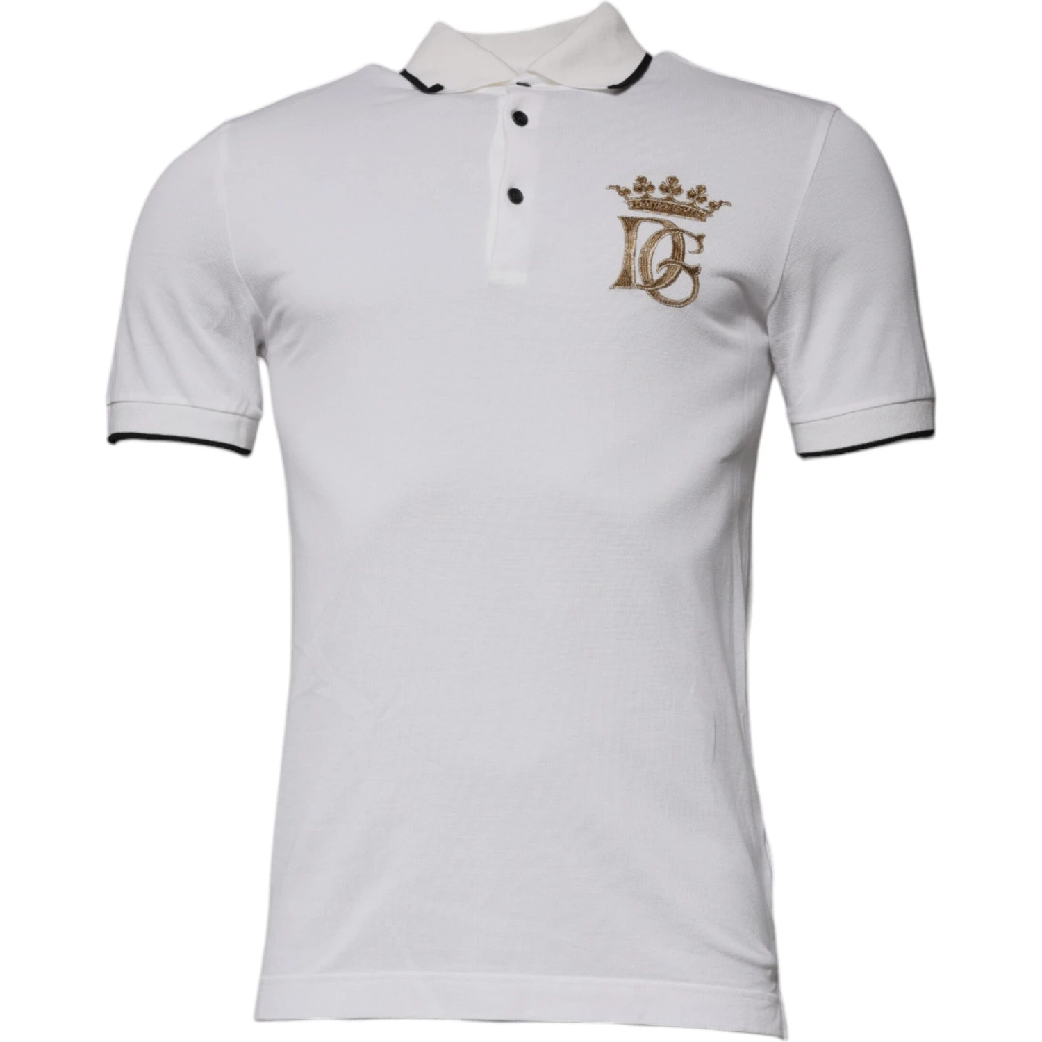 Off White Crown Cotton Collared Polo T-shirt