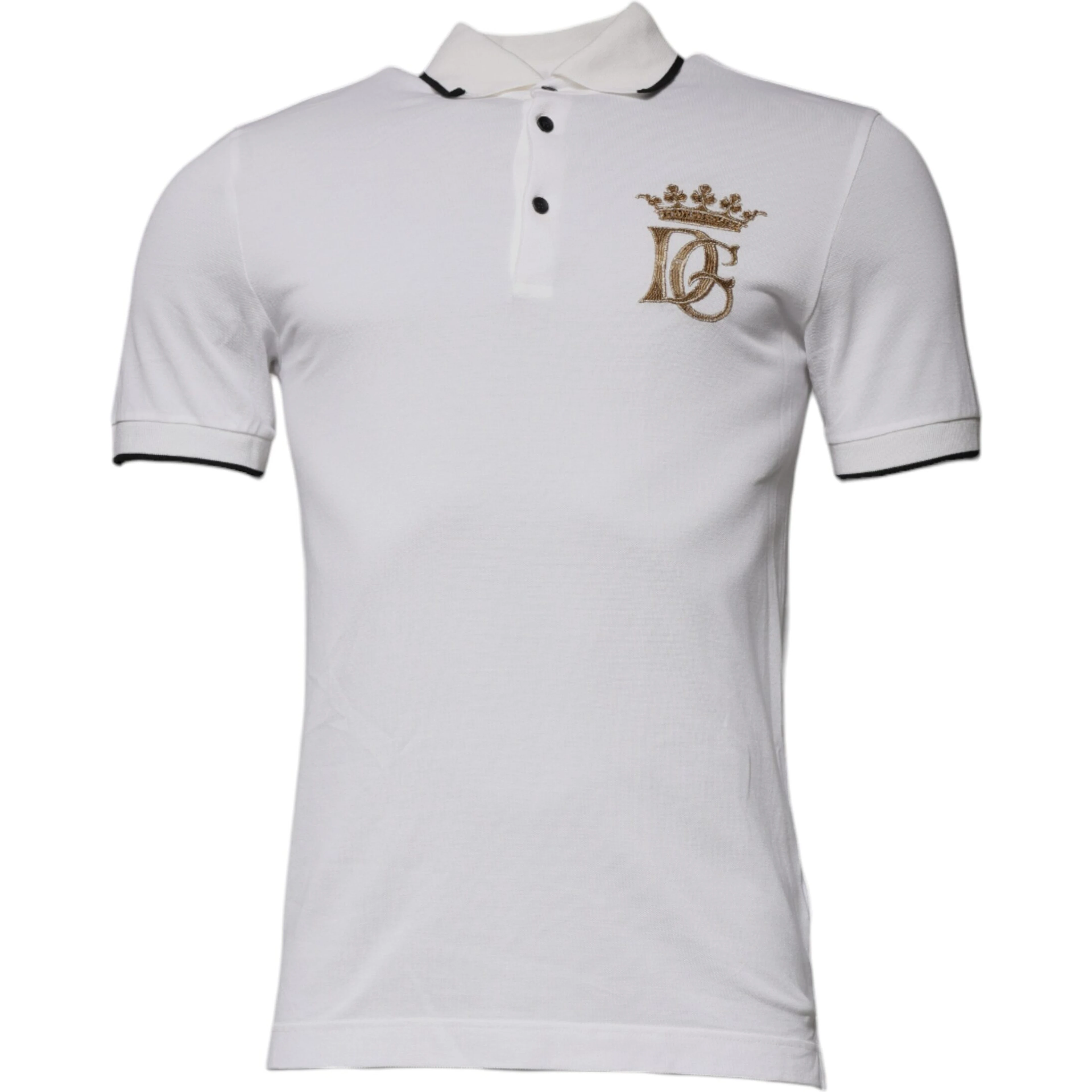 Off White Crown Cotton Collared Polo T-shirt