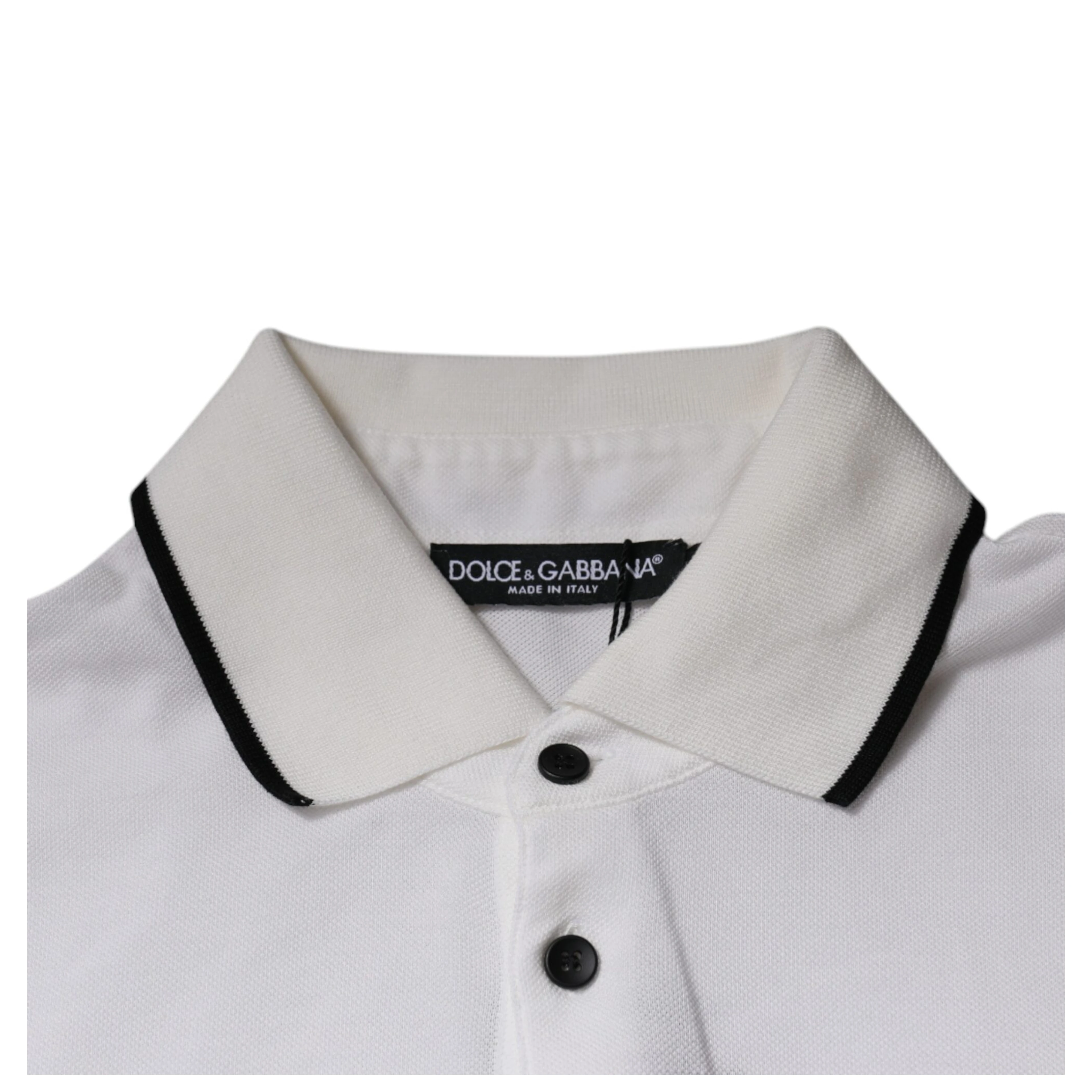 Off White Crown Cotton Collared Polo T-shirt