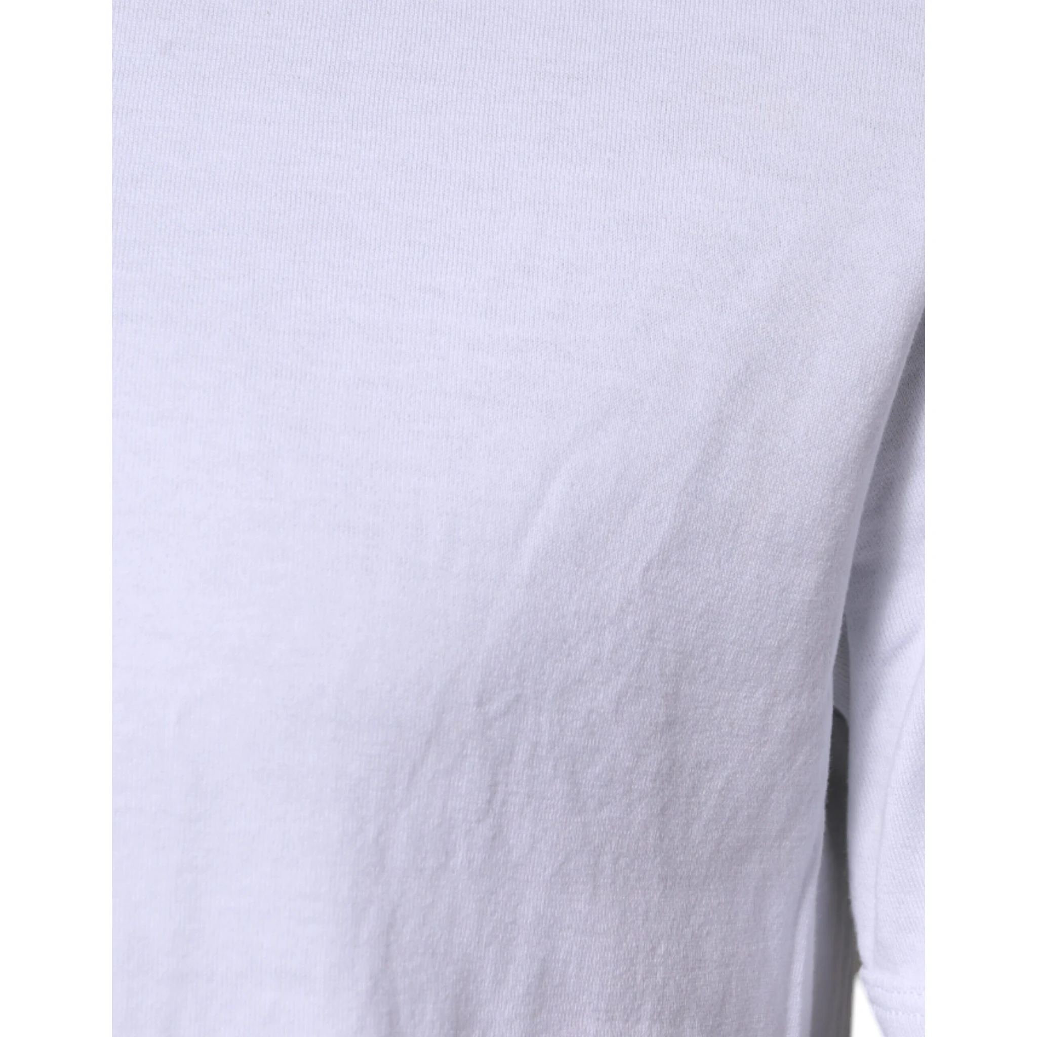 White Cotton Logo Crew Neck Short Sleeves T-shirt