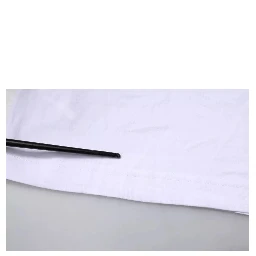 White Cotton Logo Crew Neck Short Sleeves T-shirt