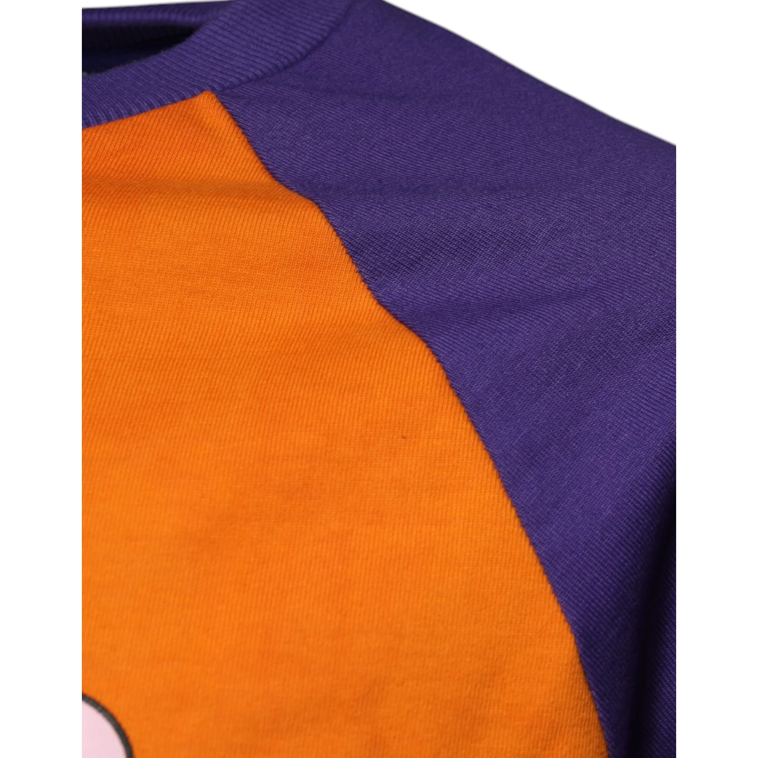 Orange Purple Graphic Print Short Sleeves T-shirt