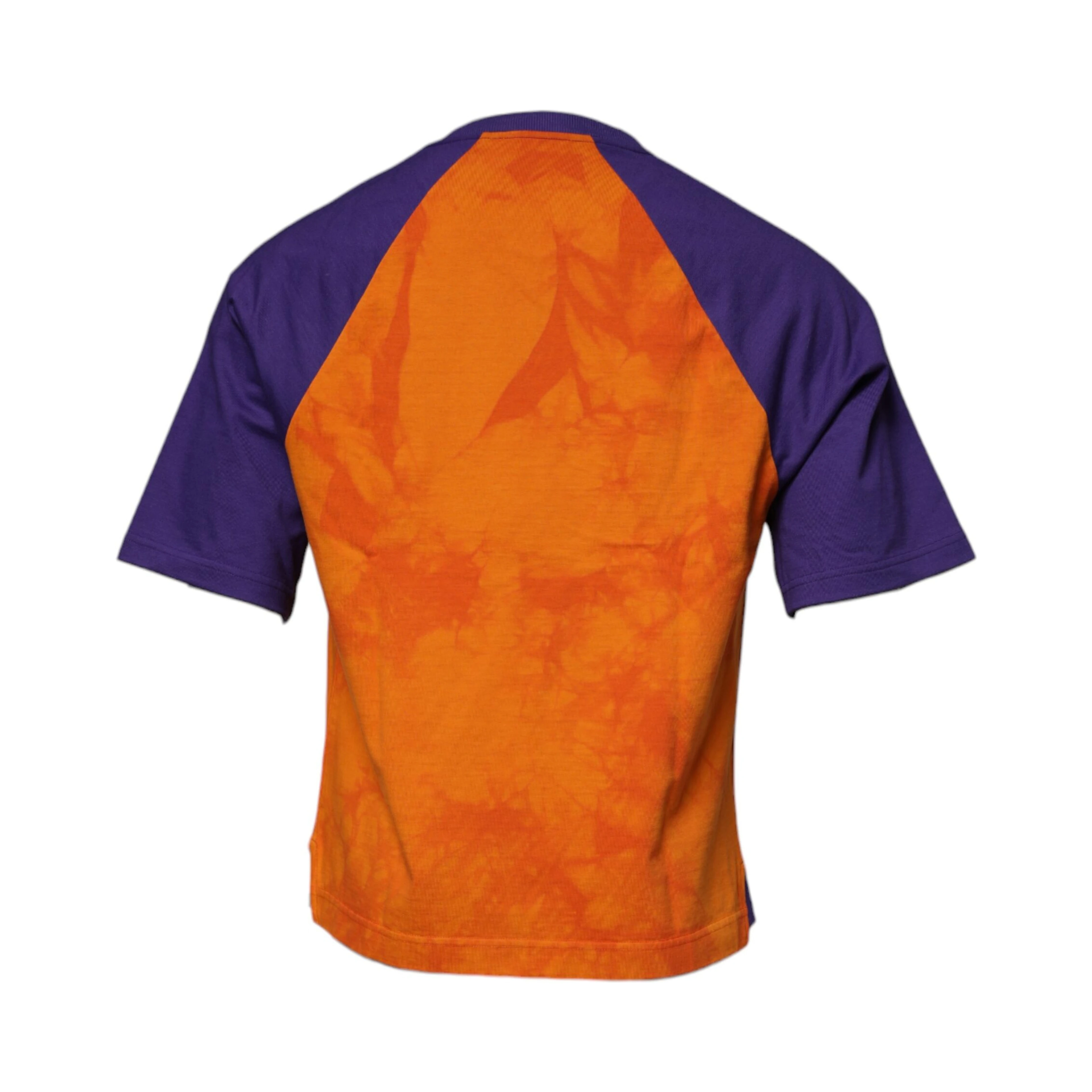 Orange Purple Graphic Print Short Sleeves T-shirt
