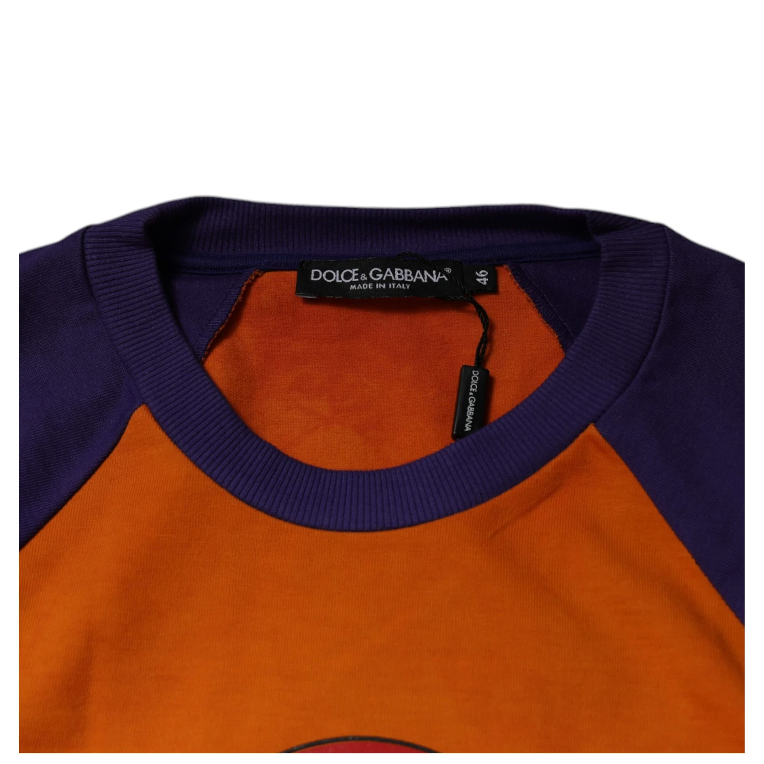 Orange Purple Graphic Print Short Sleeves T-shirt