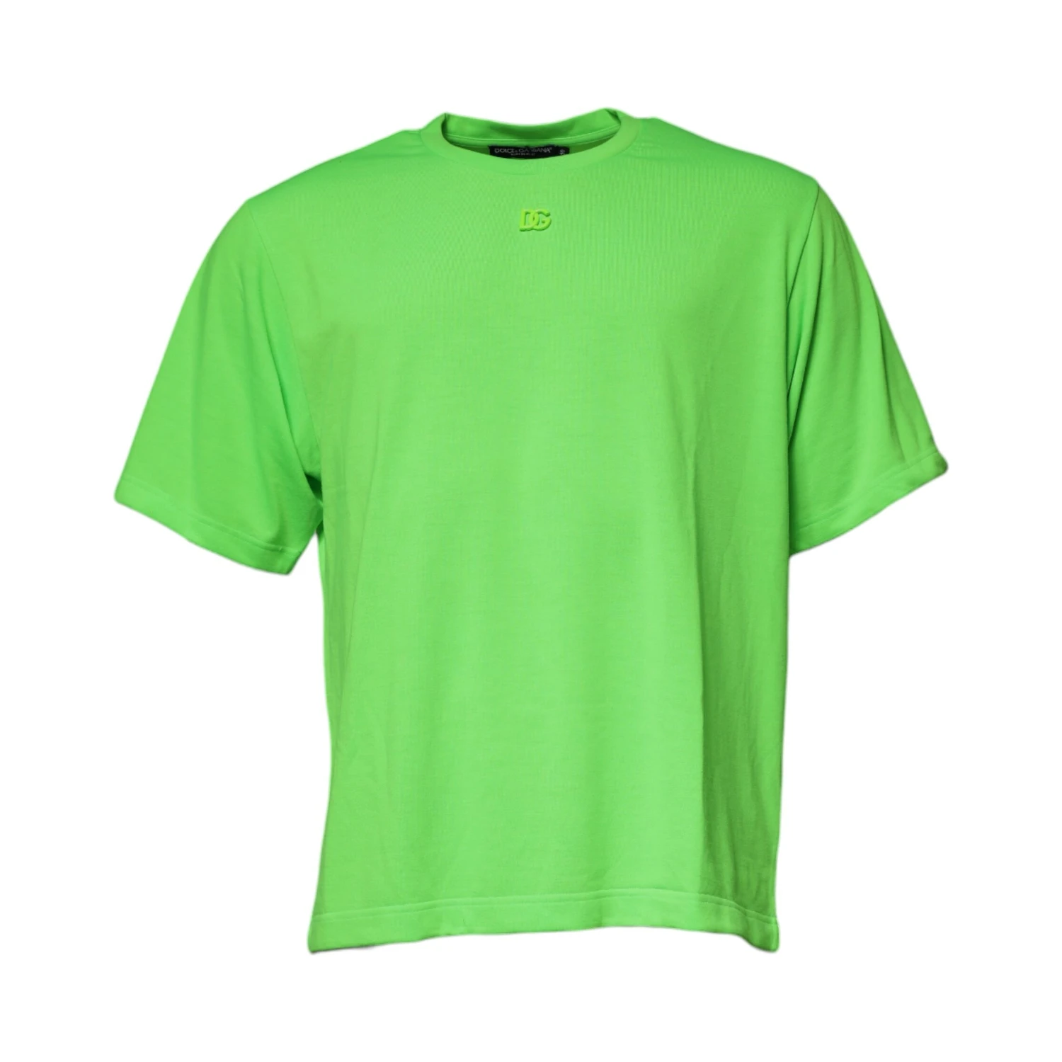 Green DG Logo Cotton Crew Neck T-shirt