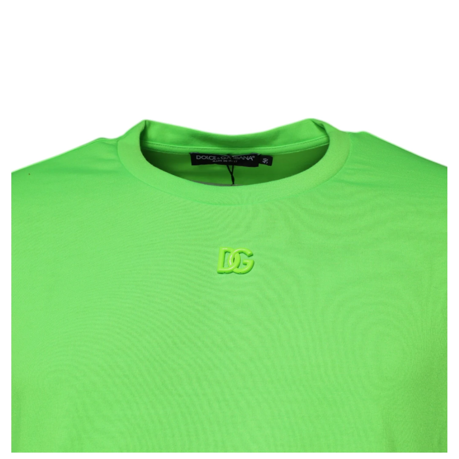 Green DG Logo Cotton Crew Neck T-shirt