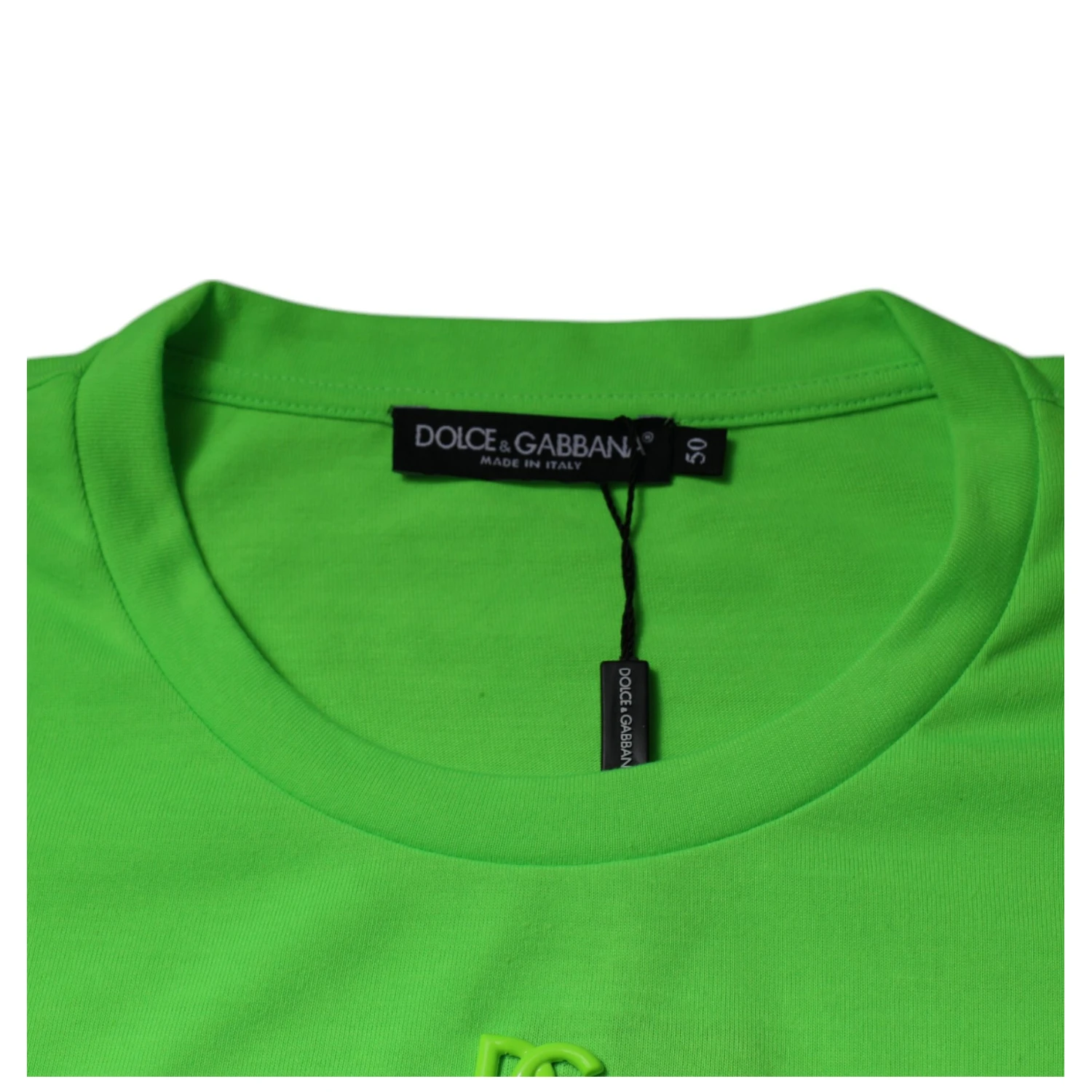 Green DG Logo Cotton Crew Neck T-shirt