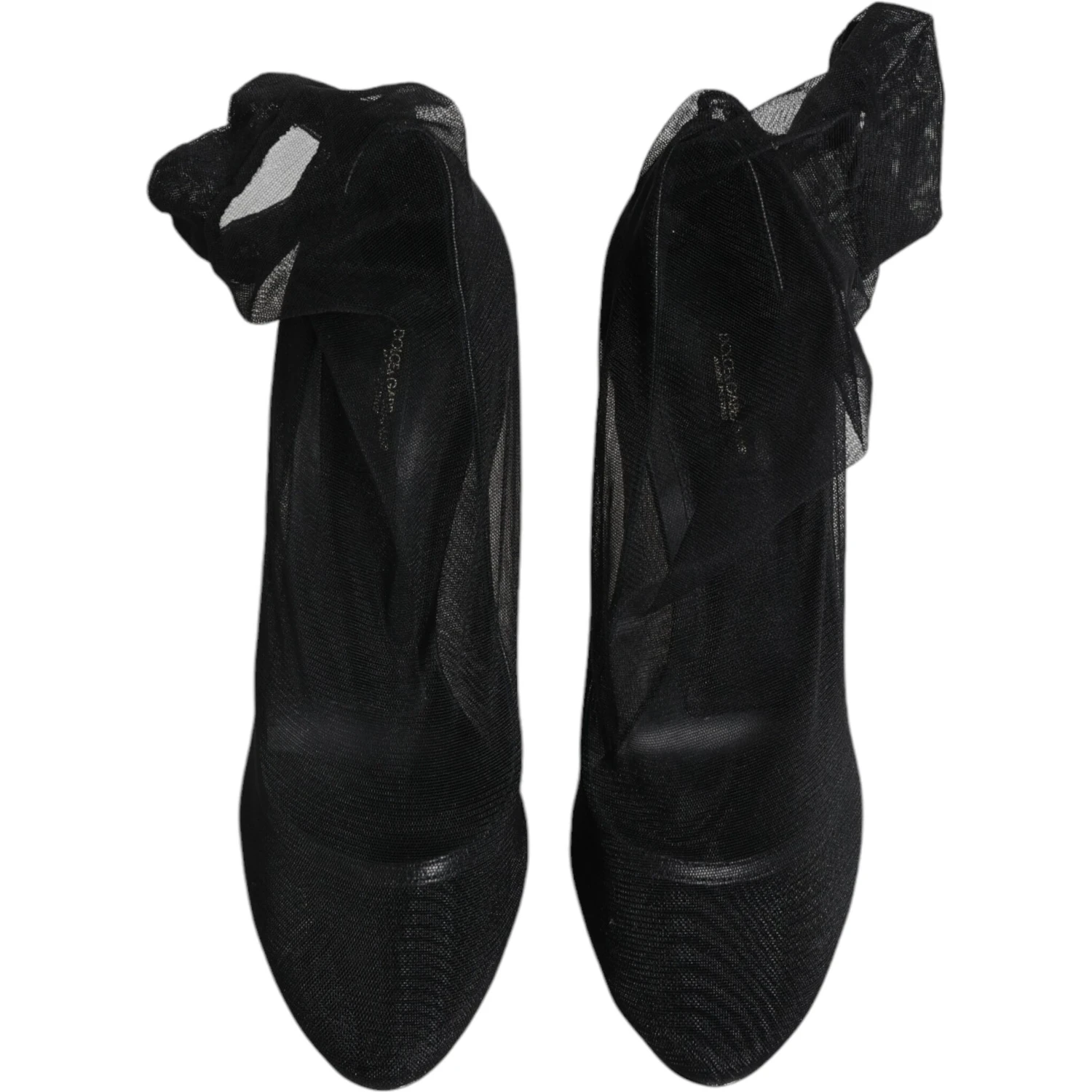 Black Nylon Mesh Sock Style Boots Shoes