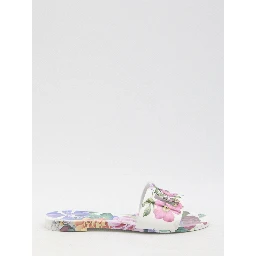 Floral beachwear slides