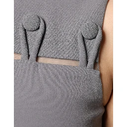 Gray Round Neck Sleeveless A-line Mini Dress