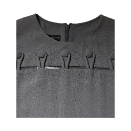 Gray Round Neck Sleeveless A-line Mini Dress