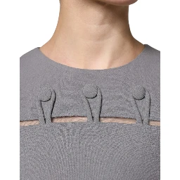 Gray Round Neck Sleeveless A-line Mini Dress