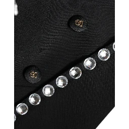 Black Crystal Double Breasted Blazer Jacket