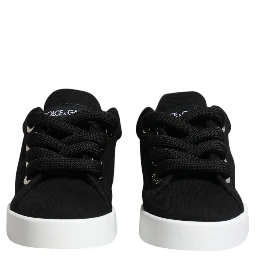 Black Portofino Low Top Sneakers Shoes