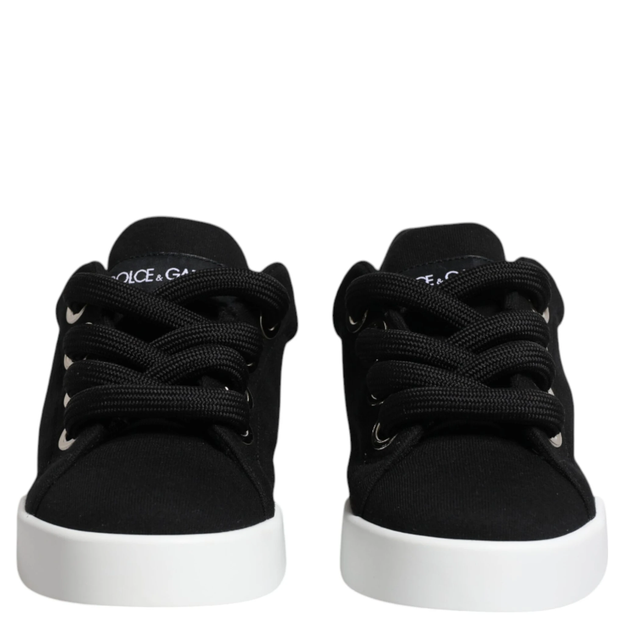 Black Portofino Low Top Sneakers Shoes