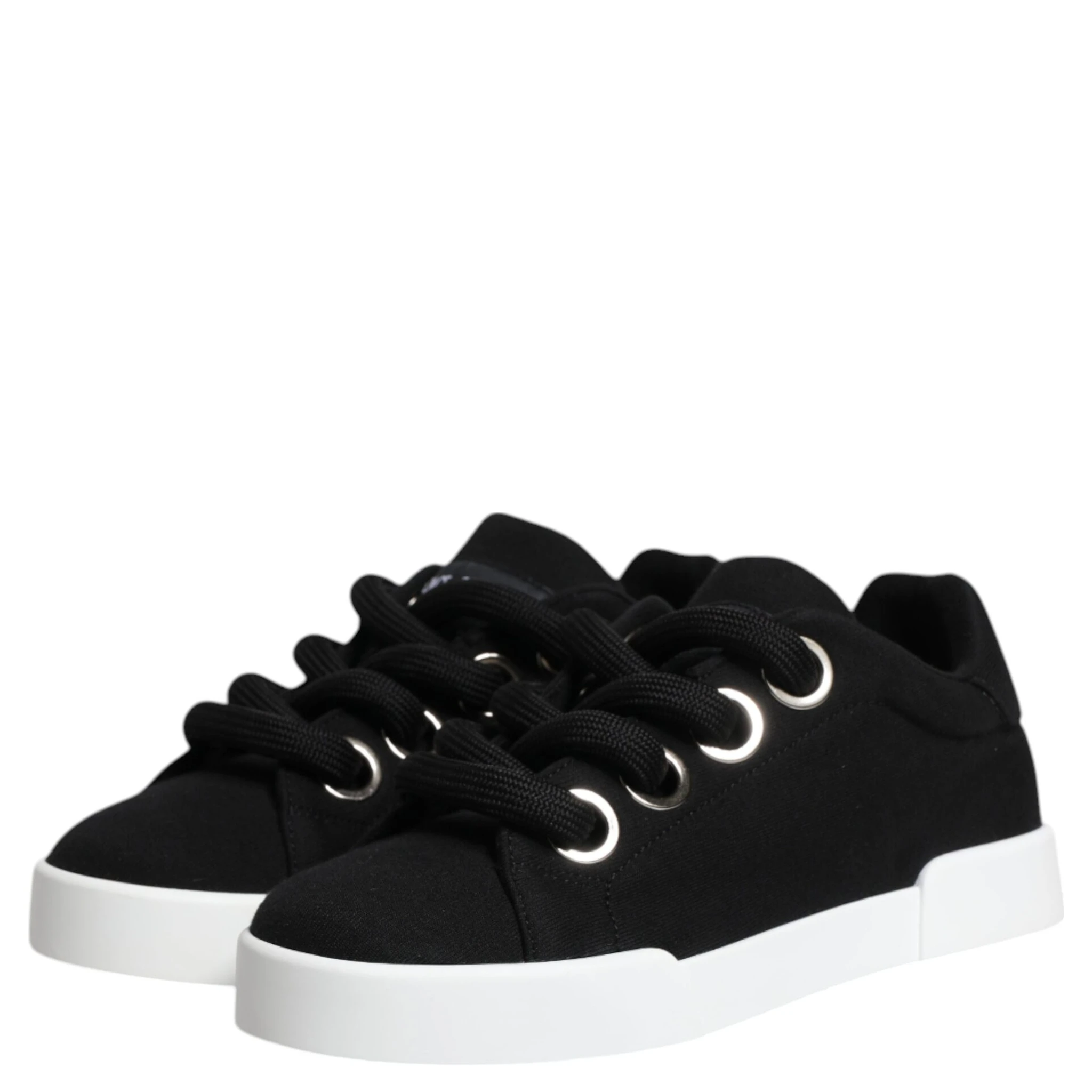 Black Portofino Low Top Sneakers Shoes