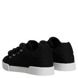 Black Portofino Low Top Sneakers Shoes
