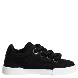 Black Portofino Low Top Sneakers Shoes