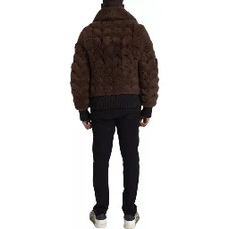 Brown Fur Lamb Shearling Coat Jacket