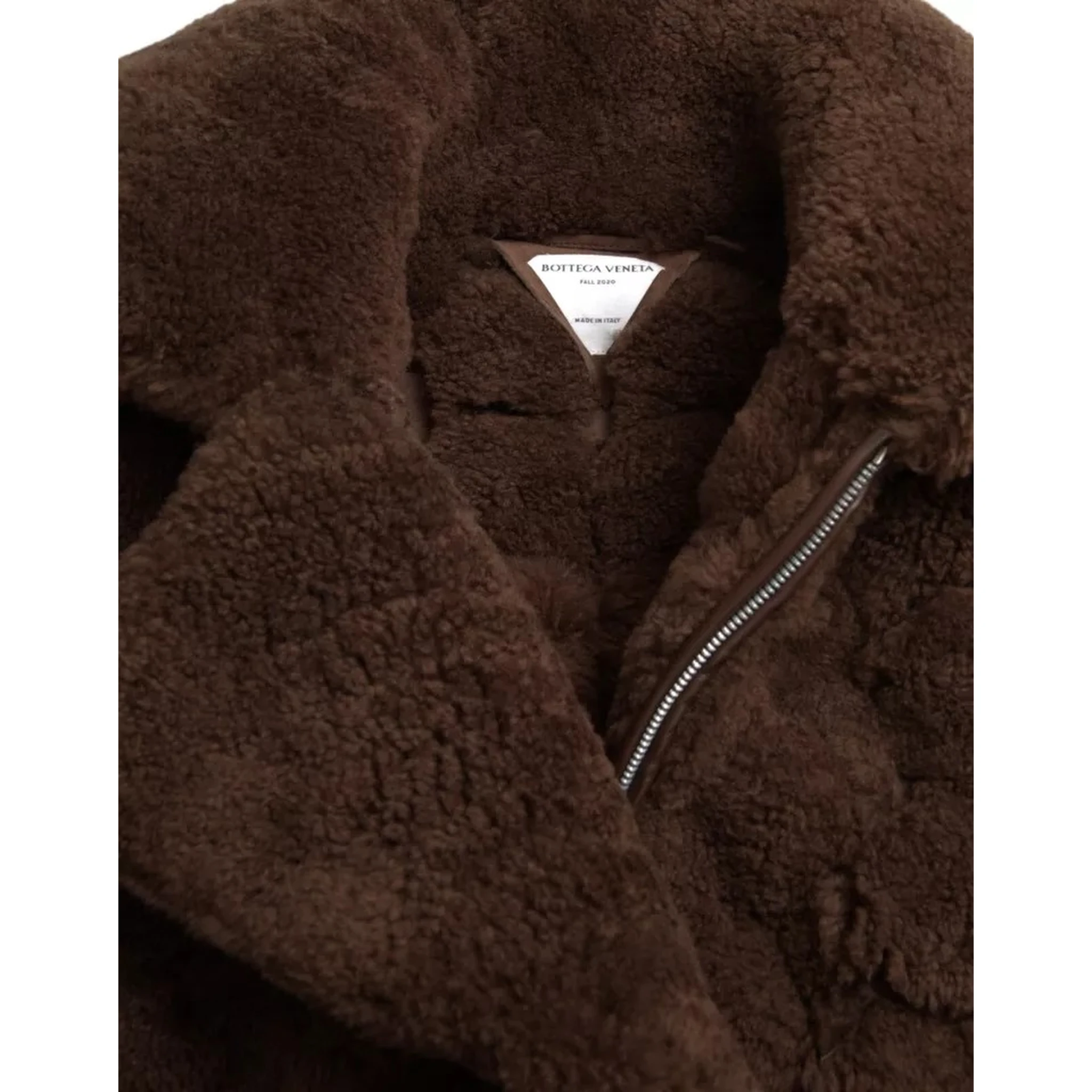 Brown Fur Lamb Shearling Coat Jacket
