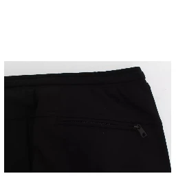 Black Gray Wool Casual Trousers Stripe Pants