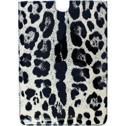 White Leopard Pattern Leather eBook Cover Tablet Case