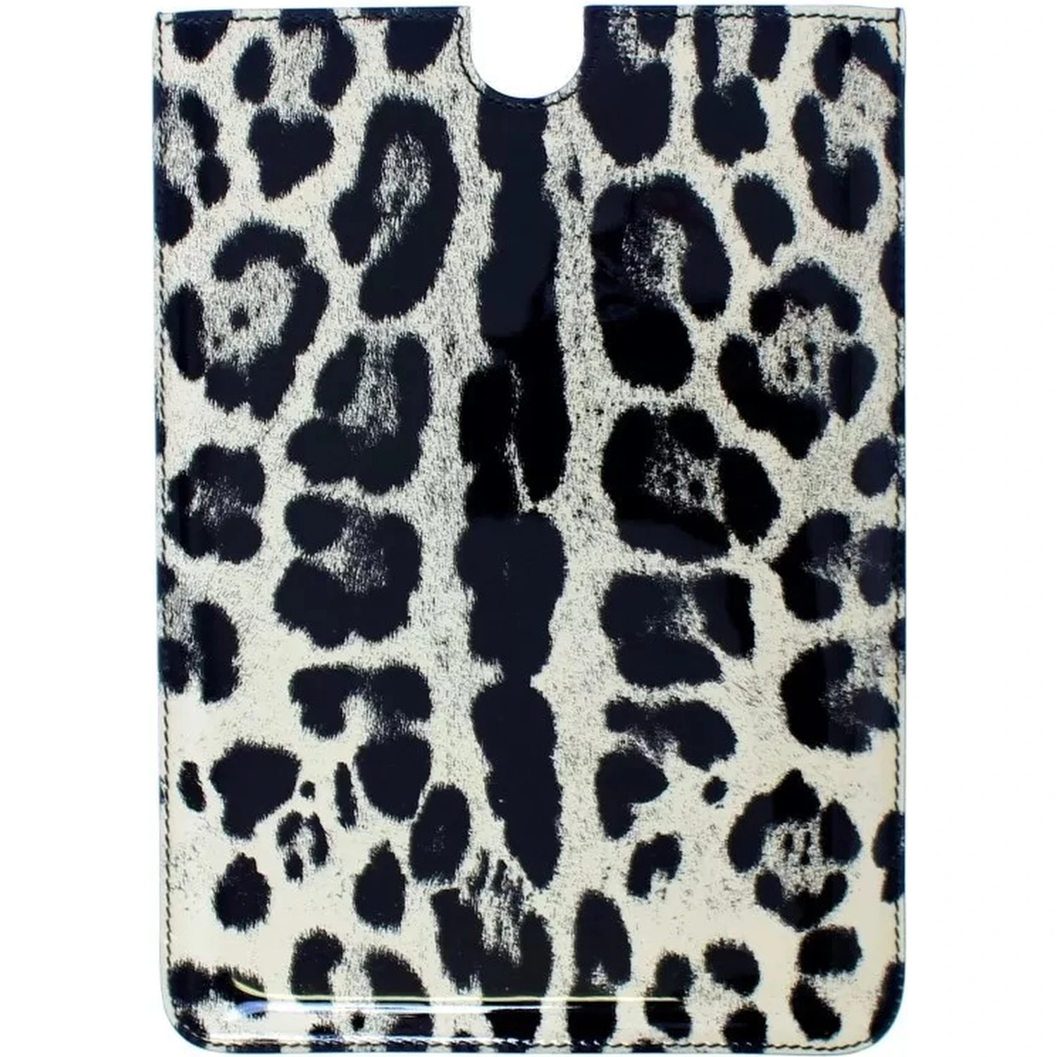 White Leopard Pattern Leather eBook Cover Tablet Case