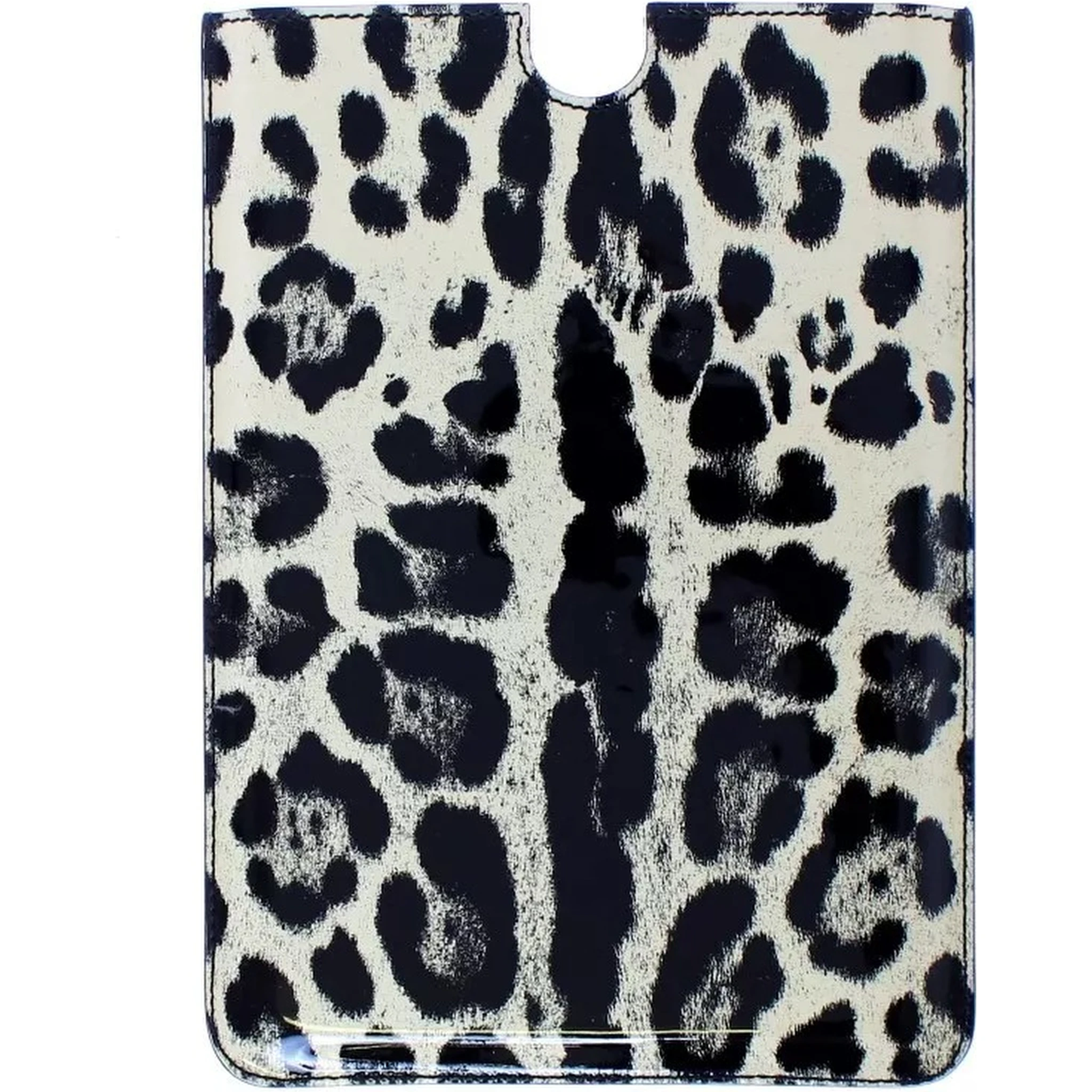 White Leopard Pattern Leather eBook Cover Tablet Case