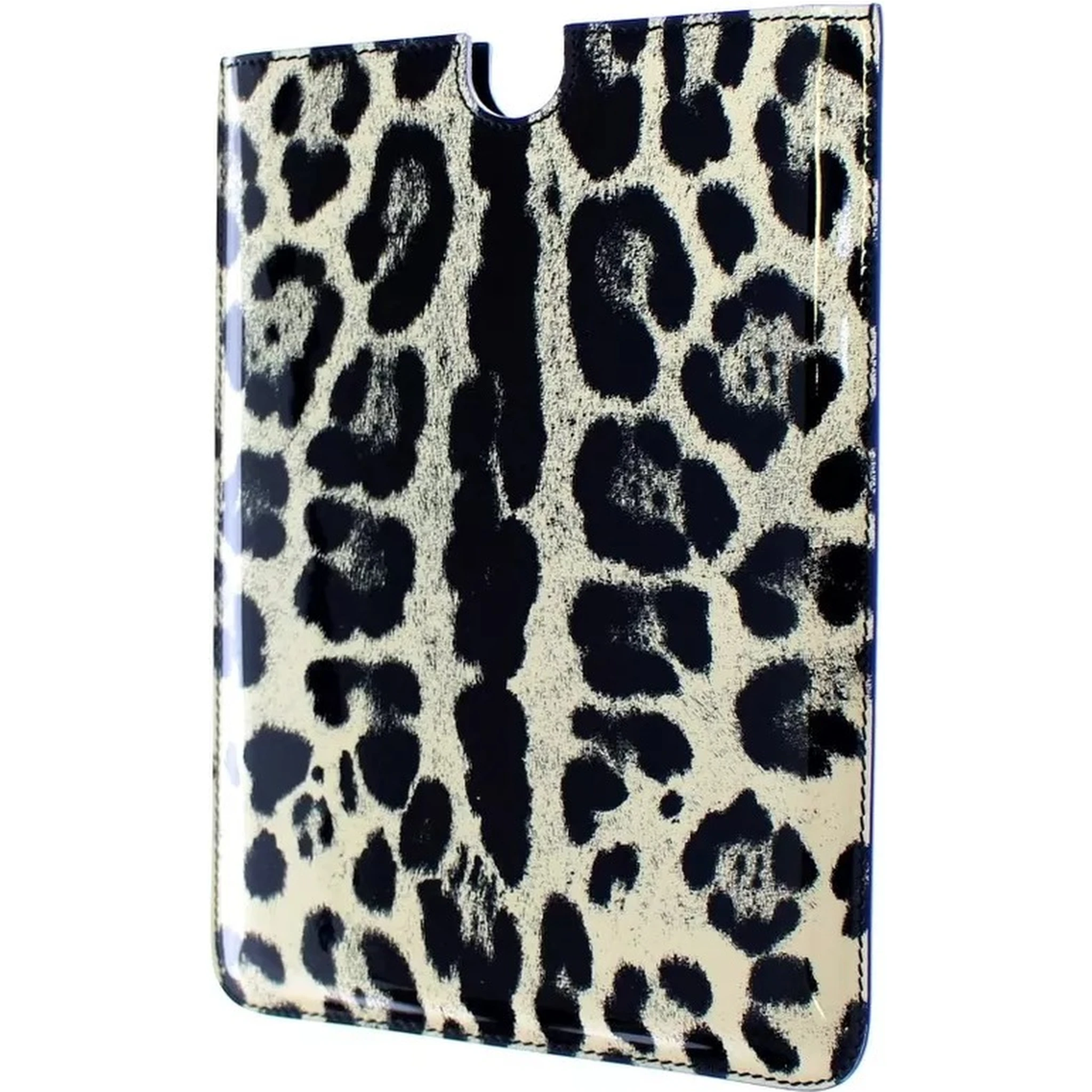 White Leopard Pattern Leather eBook Cover Tablet Case