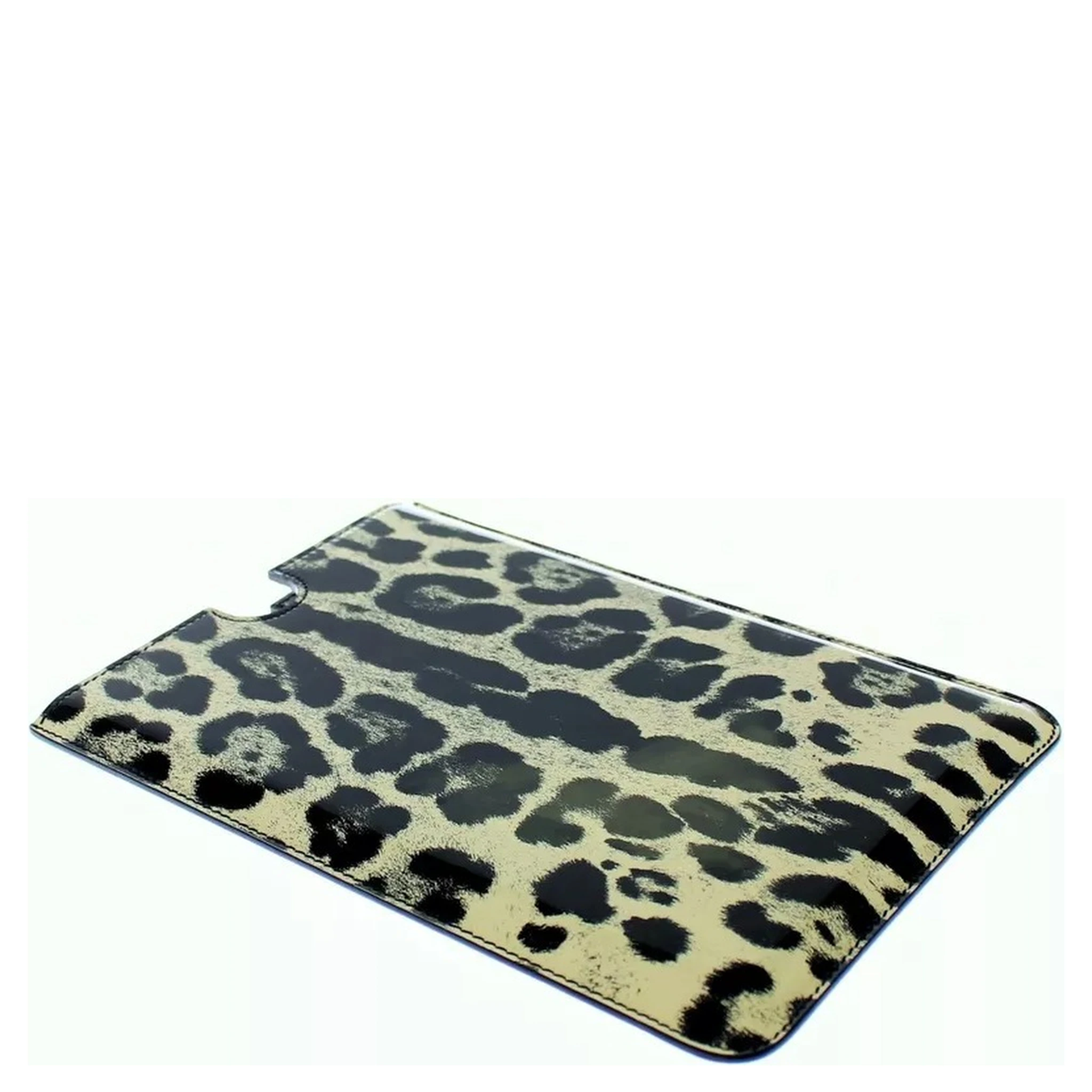 White Leopard Pattern Leather eBook Cover Tablet Case