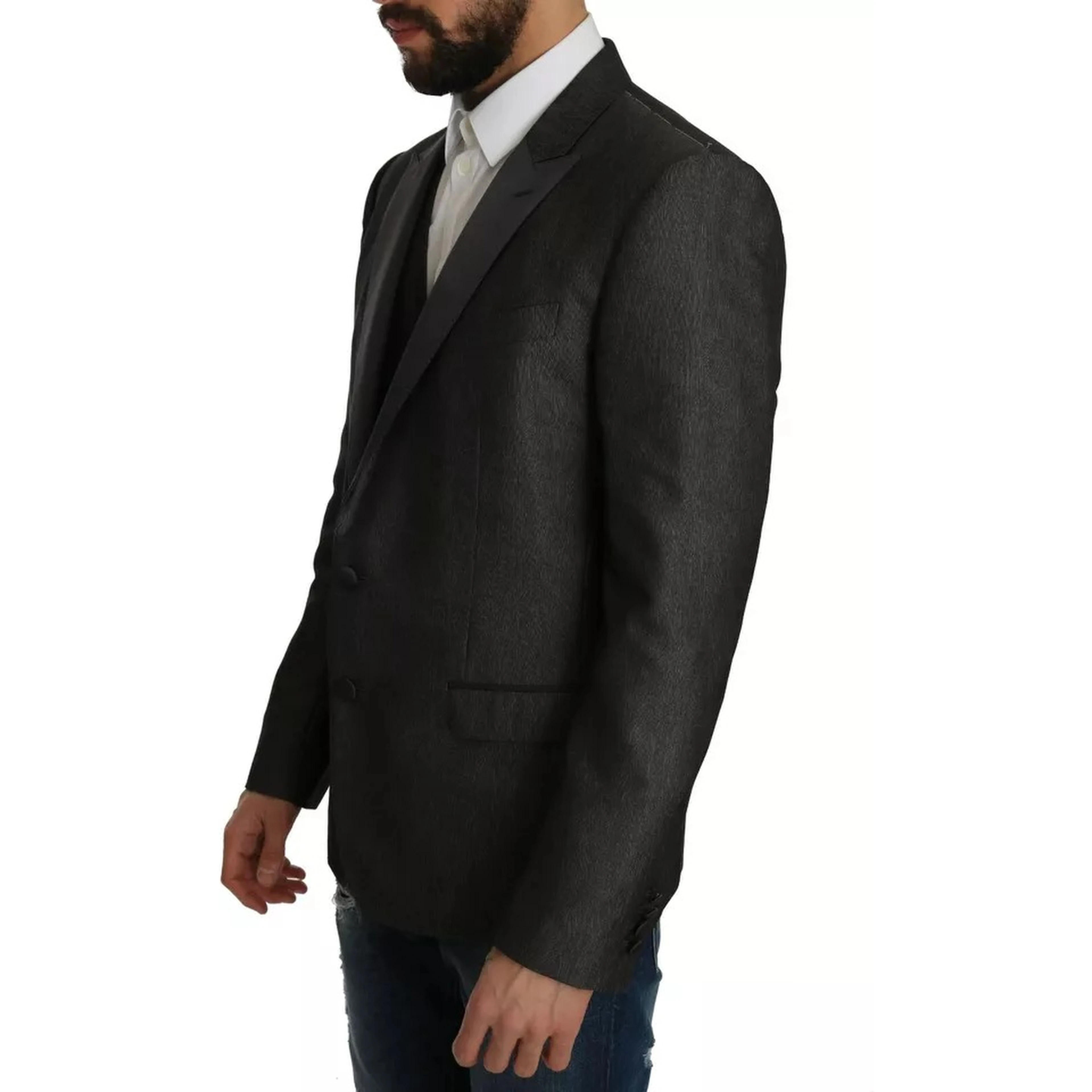 Gray MARTINI 2 Piece Vest Coat Blazer